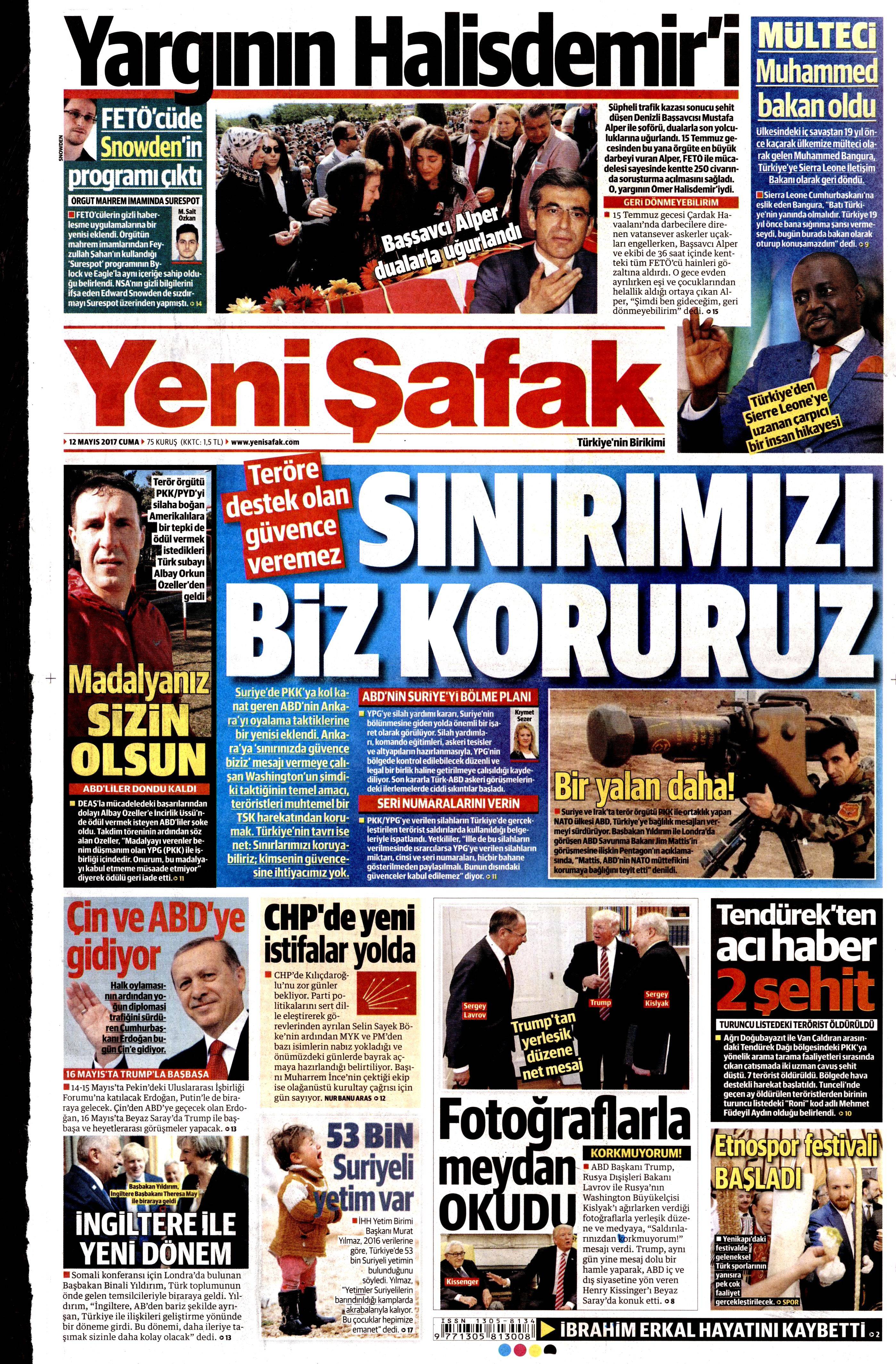 12 Mayıs 2017 Cuma gazete manşetleri - 14
