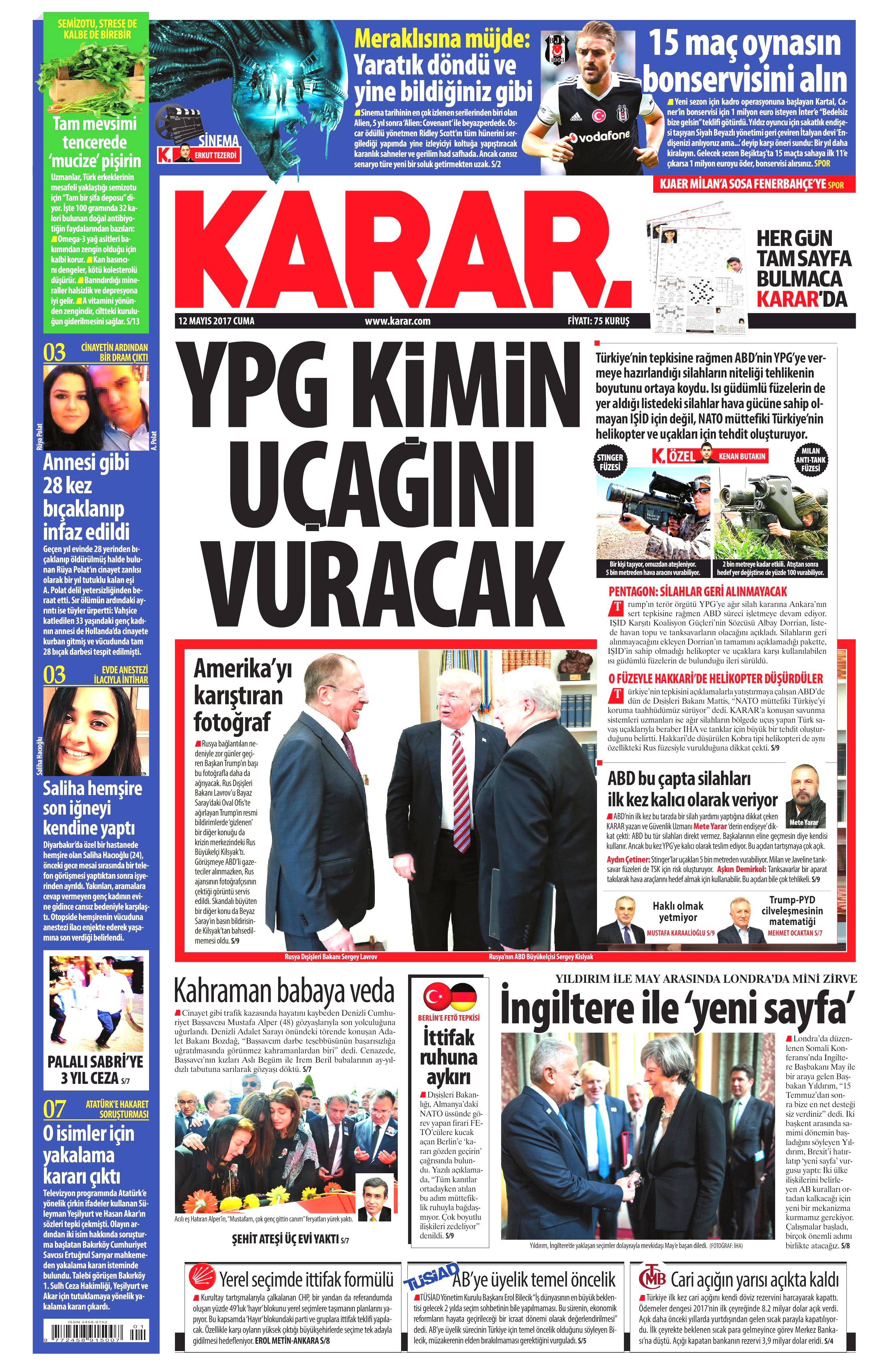 12 Mayıs 2017 Cuma gazete manşetleri - 17
