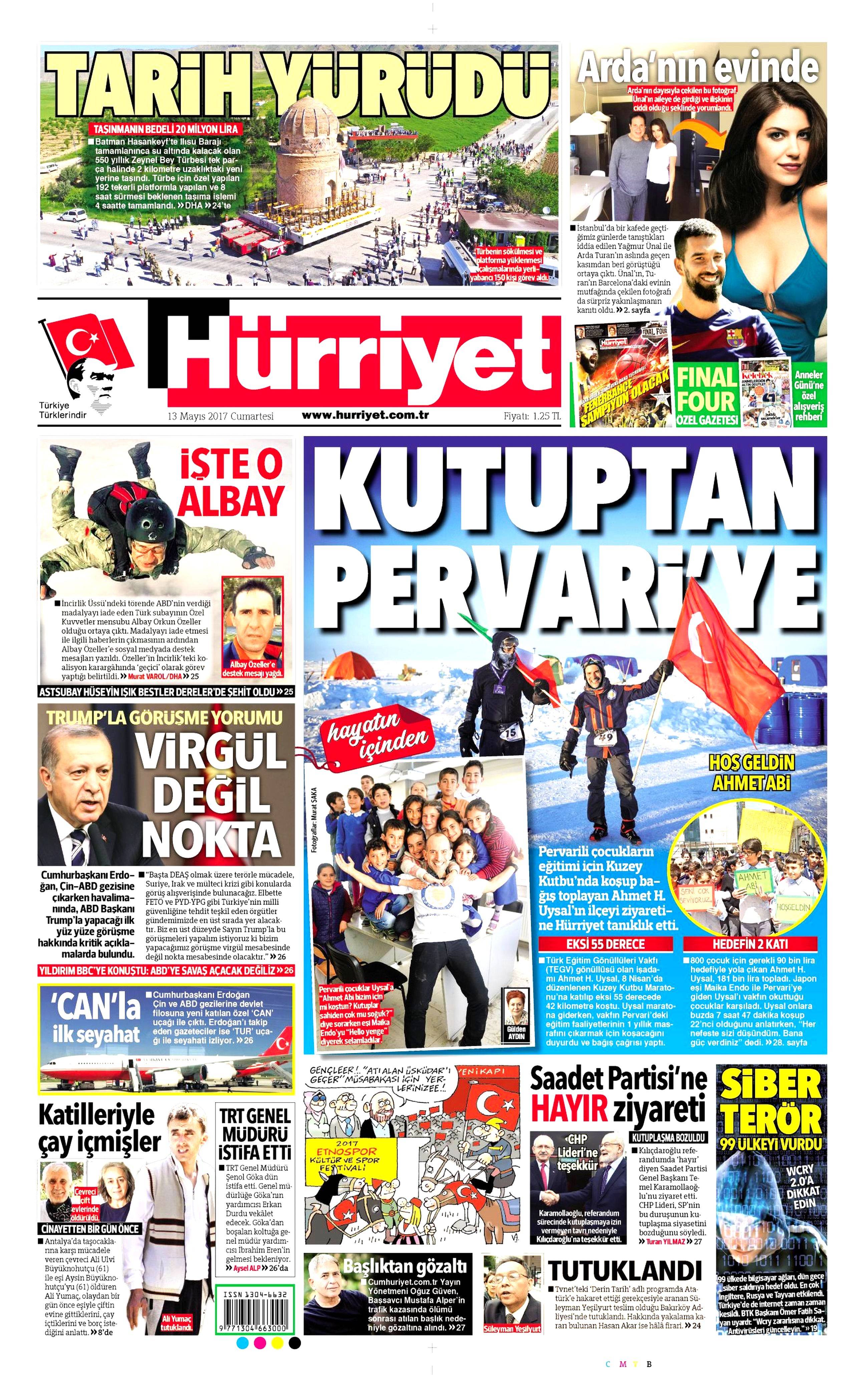 13 Mayıs 2017 Cumartesi gazete manşetleri - 4