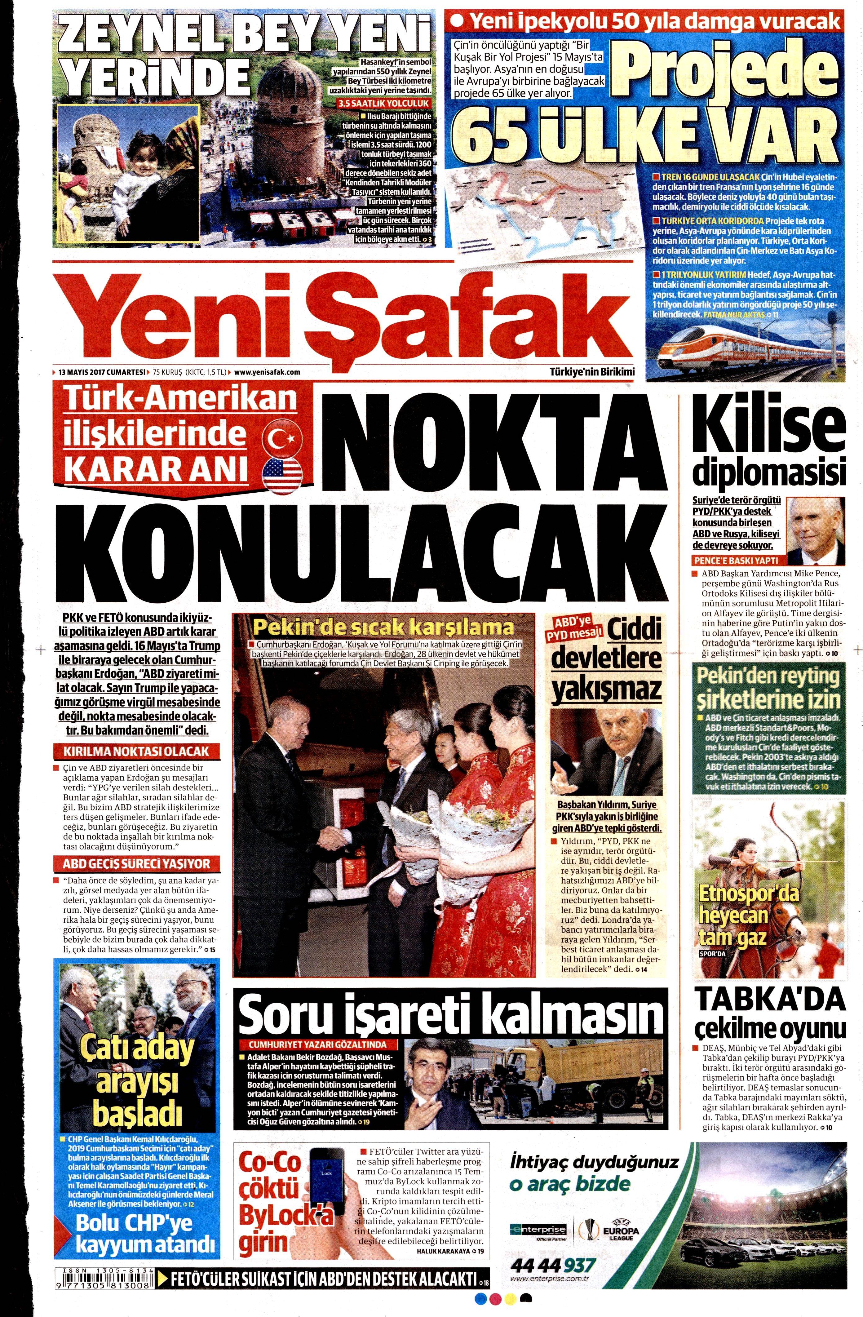 13 Mayıs 2017 Cumartesi gazete manşetleri - 11