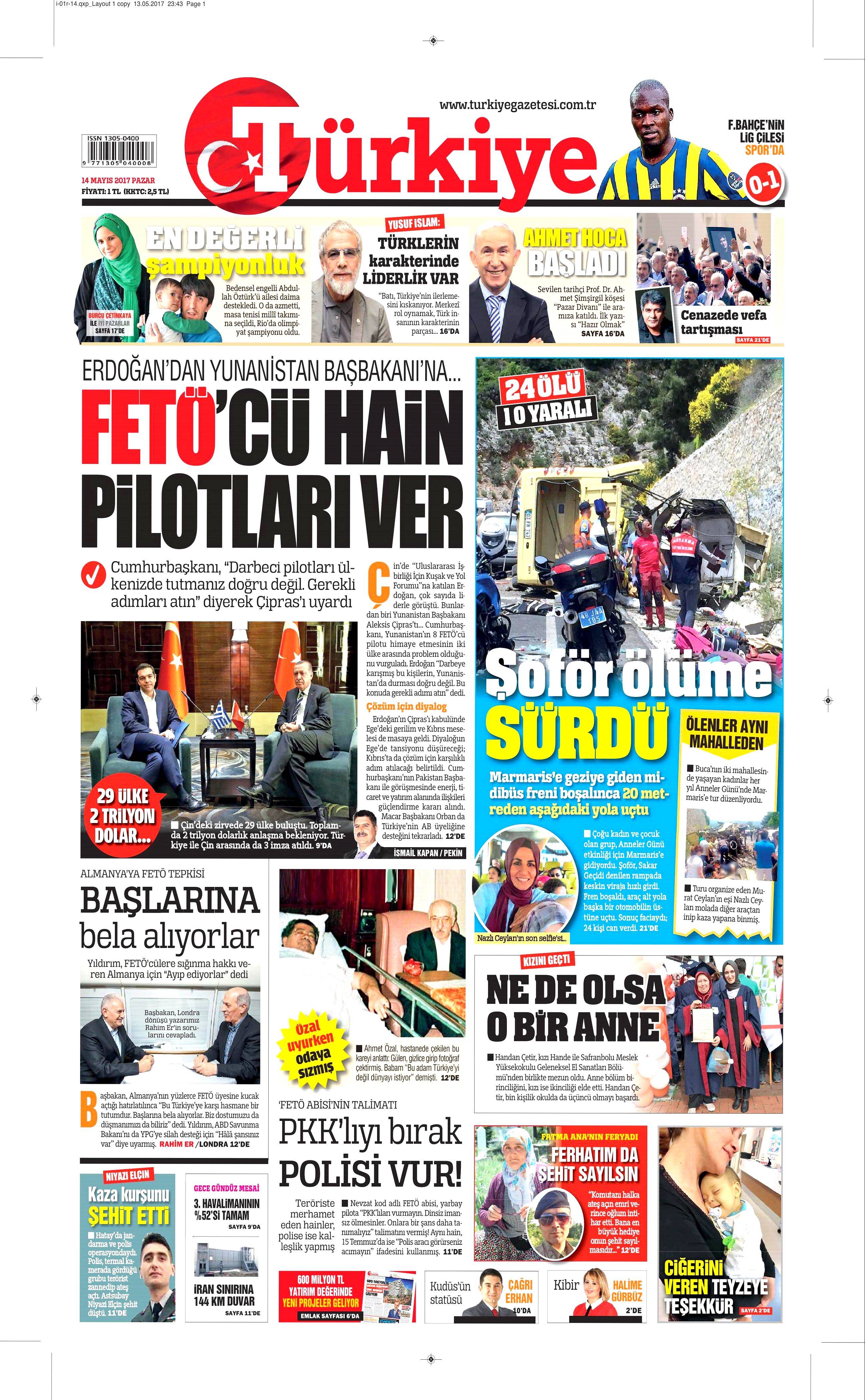Gazete manşetleri (14.05.2017) - 13