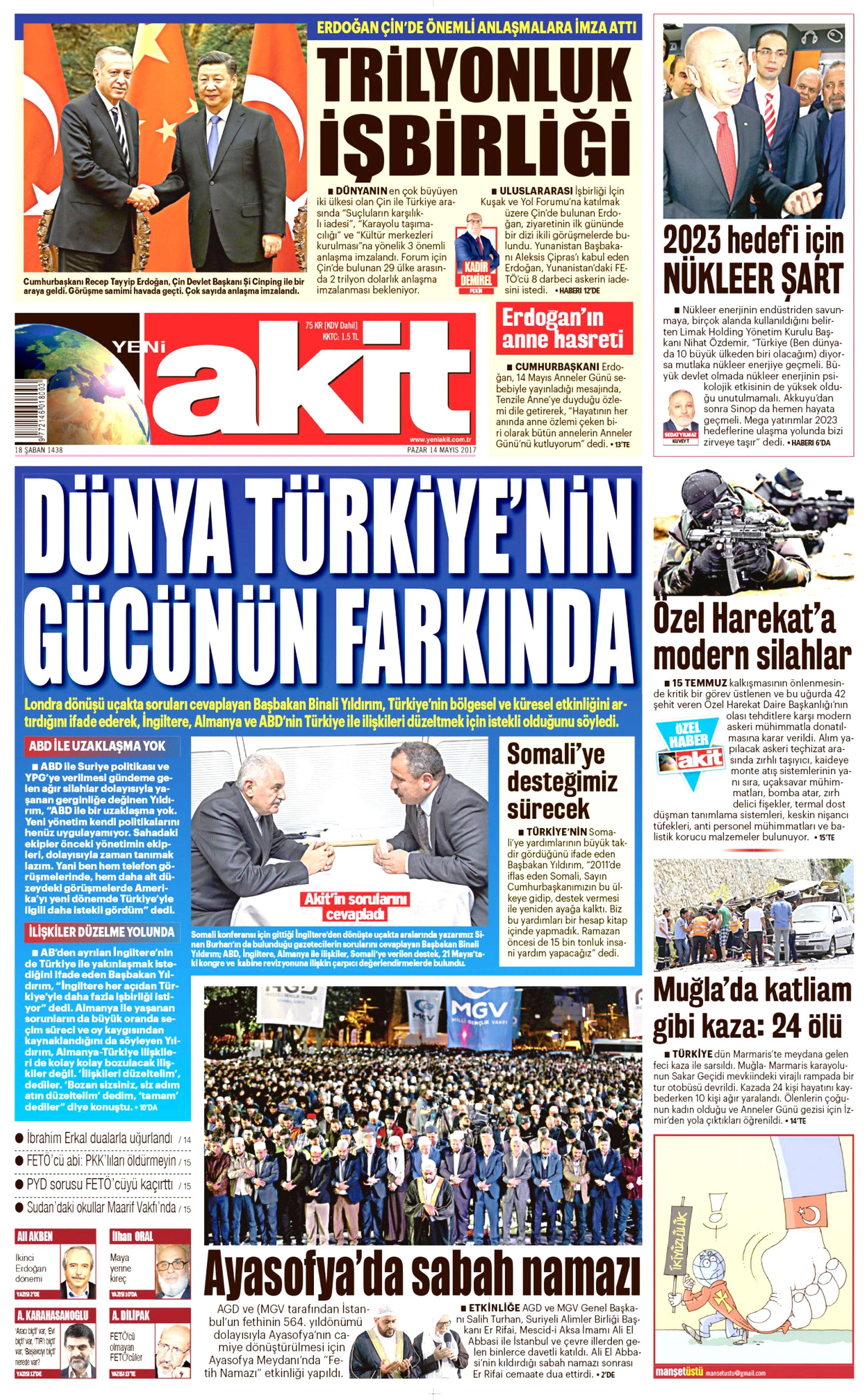 Gazete manşetleri (14.05.2017) - 14