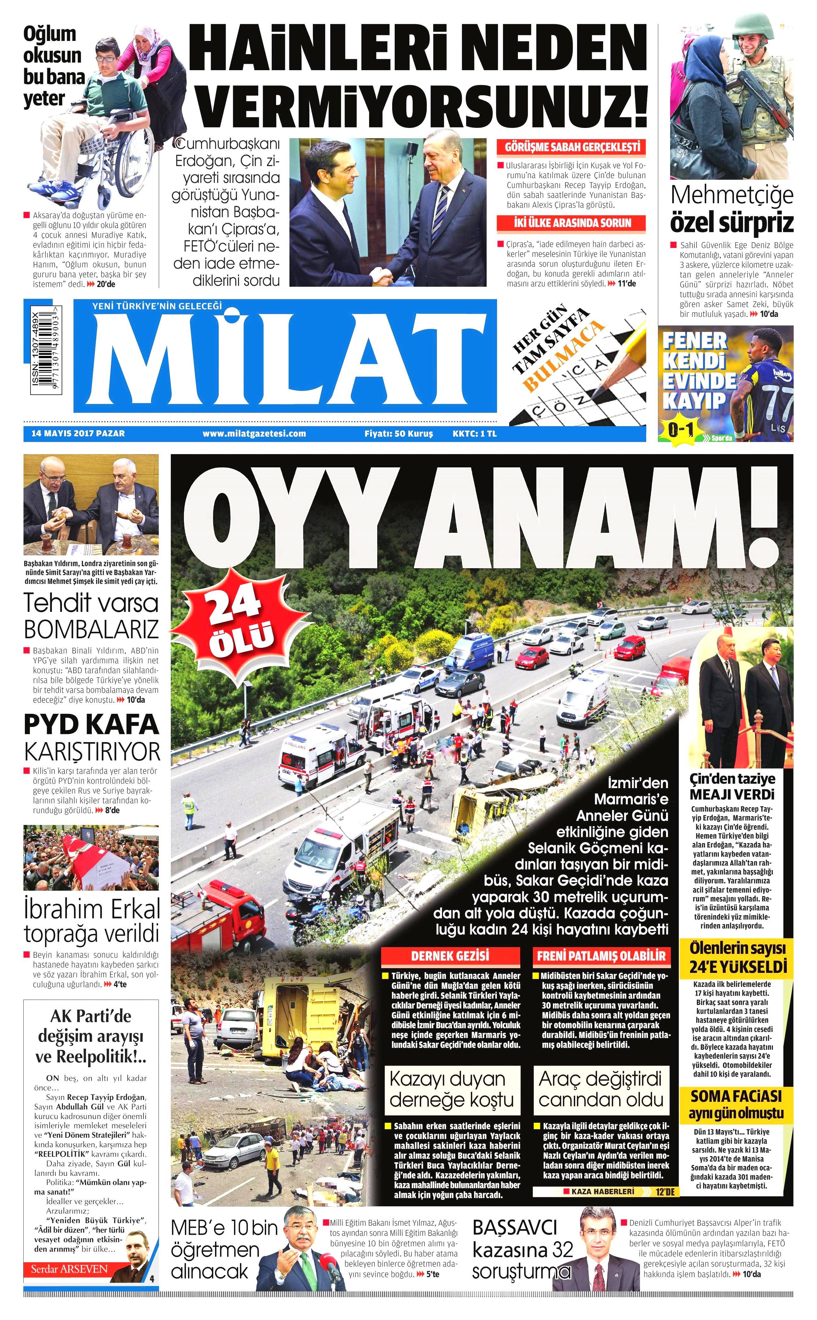 Gazete manşetleri (14.05.2017) - 17