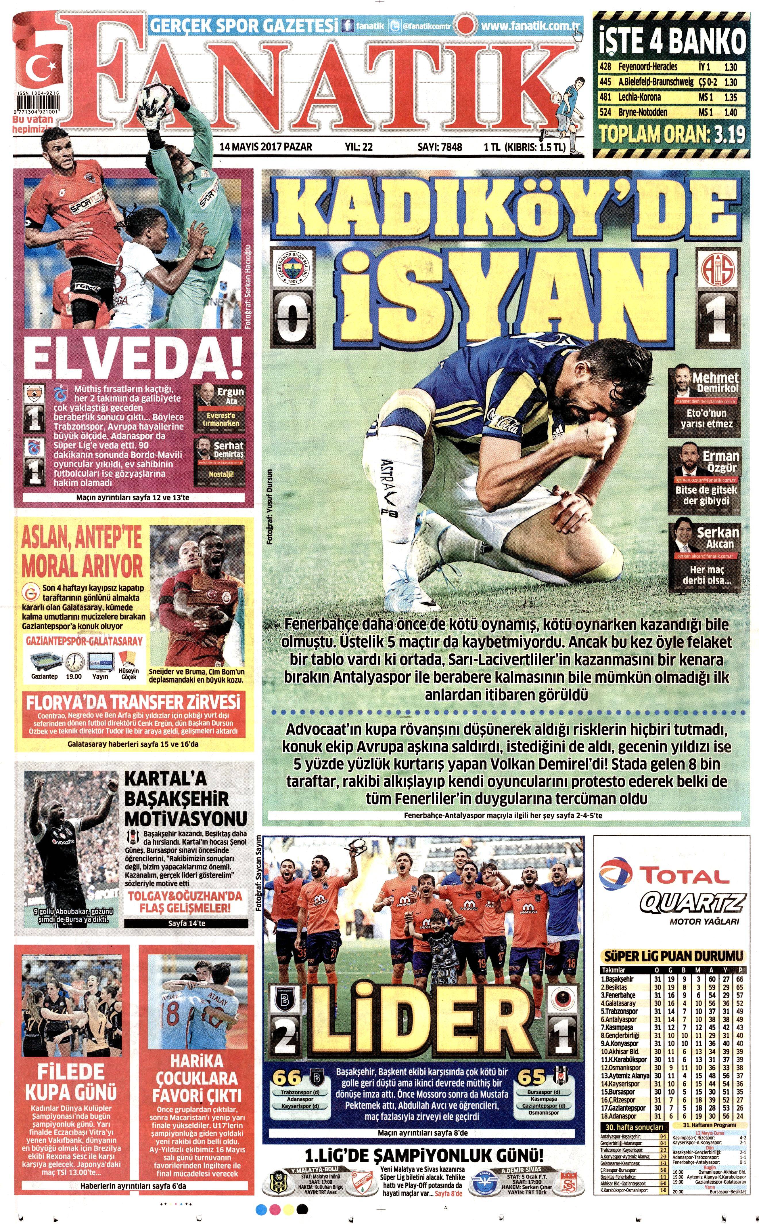 Gazete manşetleri (14.05.2017) - 18