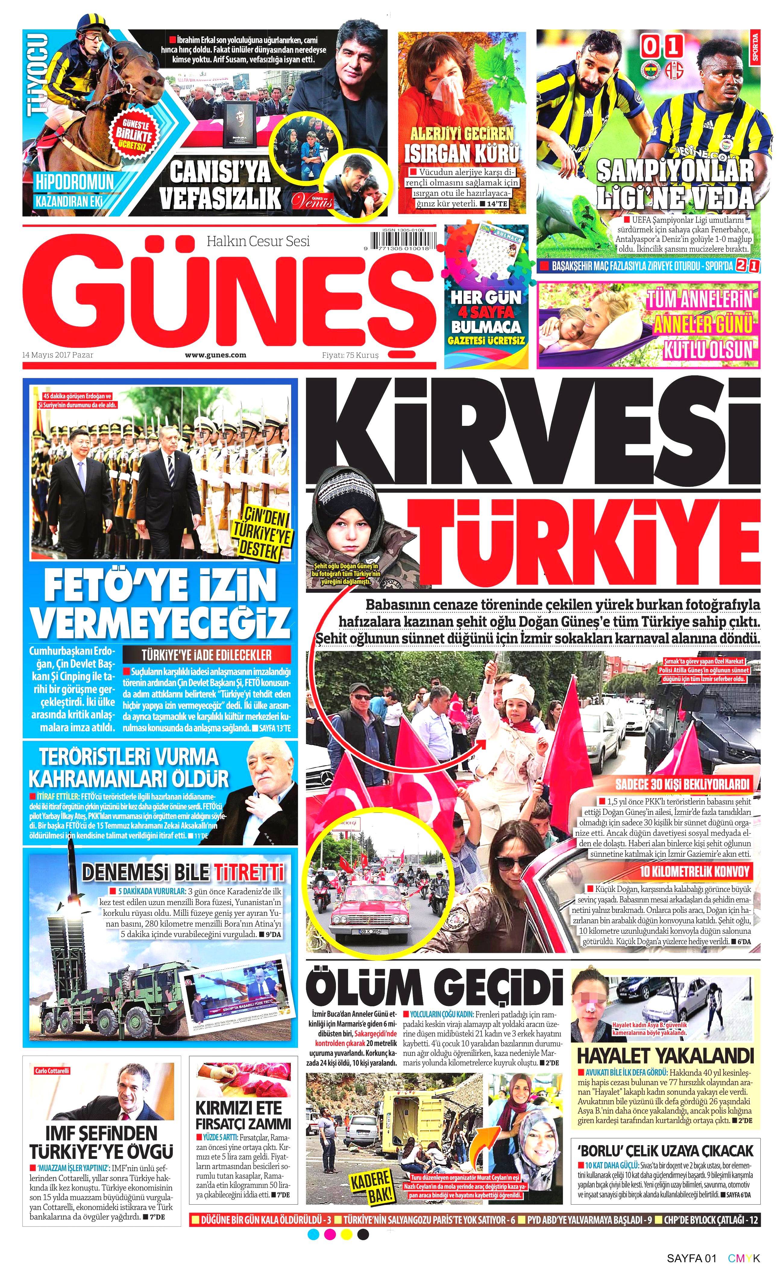 Gazete manşetleri (14.05.2017) - 20
