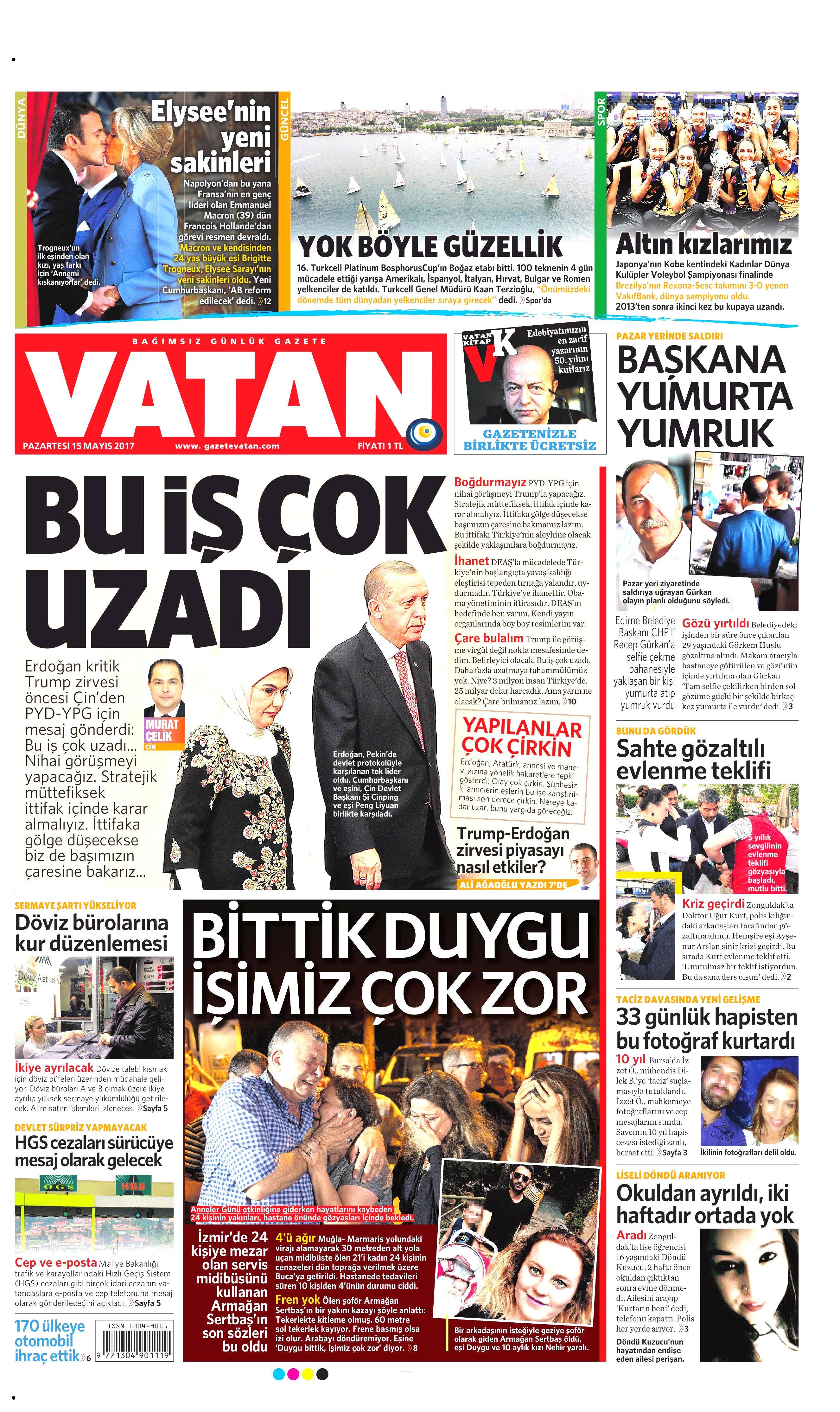 15 Mayıs 2017 Pazartesi gazete manşetleri - 11