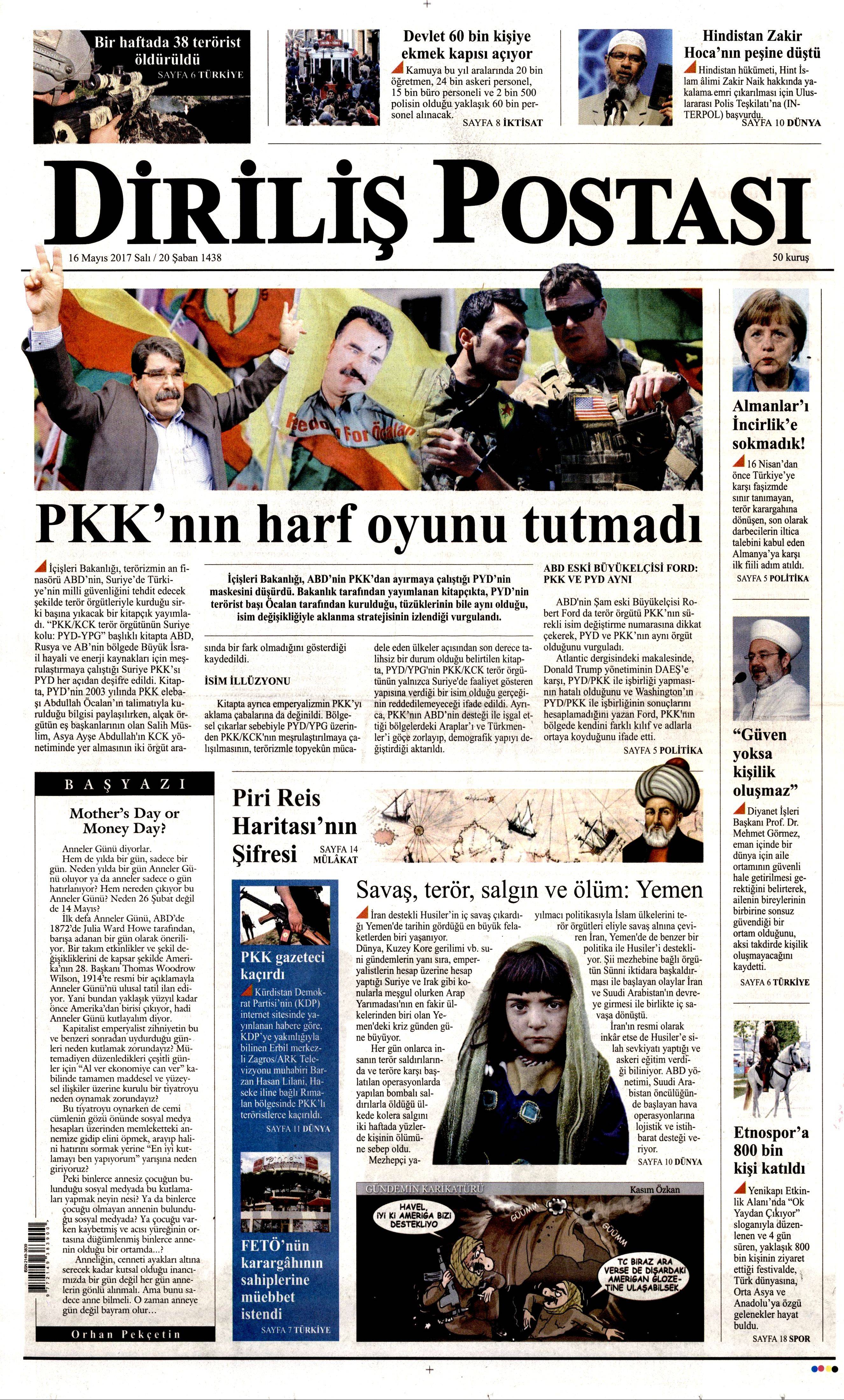 16 Mayıs 2017 Salı gazete manşetleri - 6