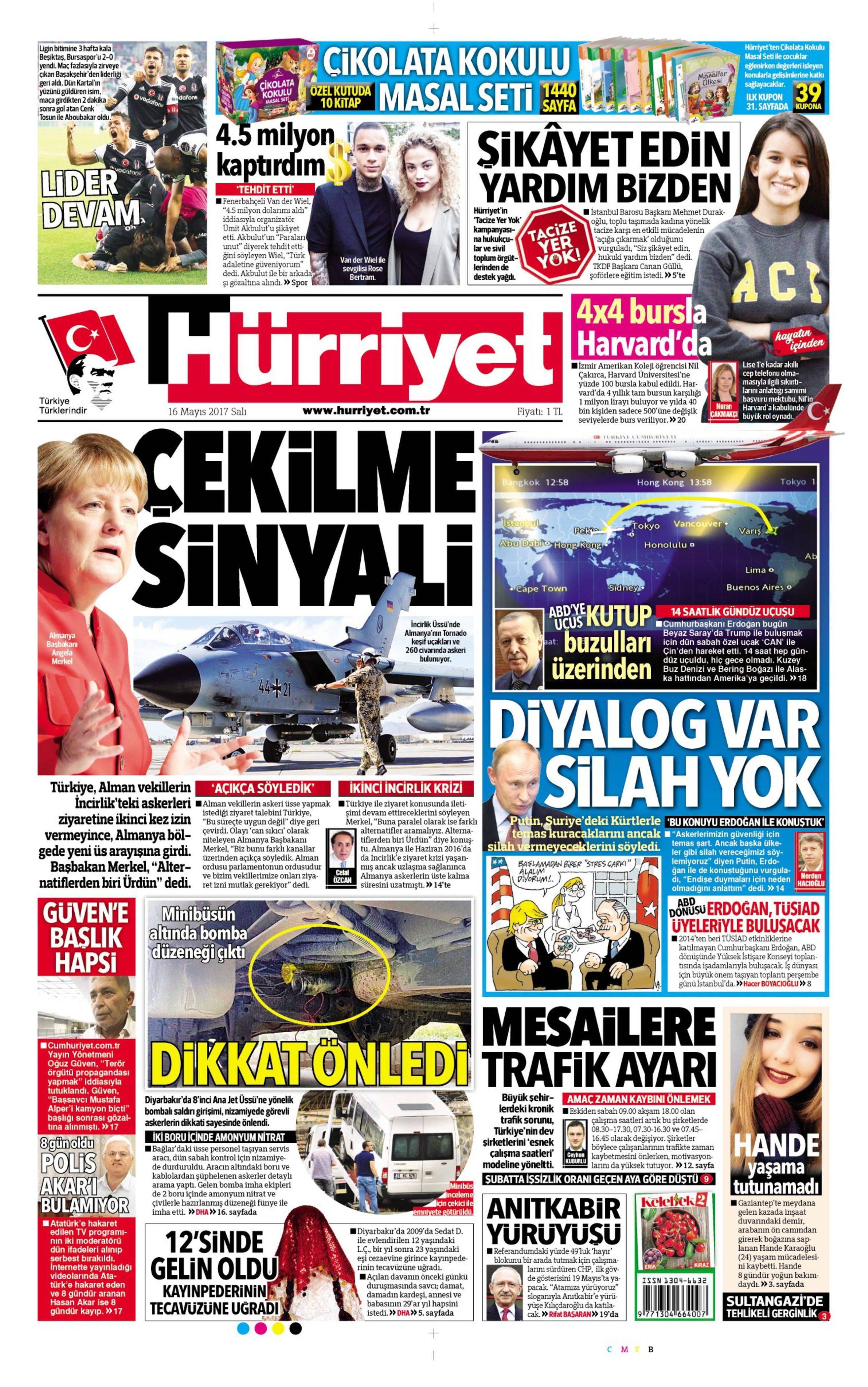 16 Mayıs 2017 Salı gazete manşetleri - 11