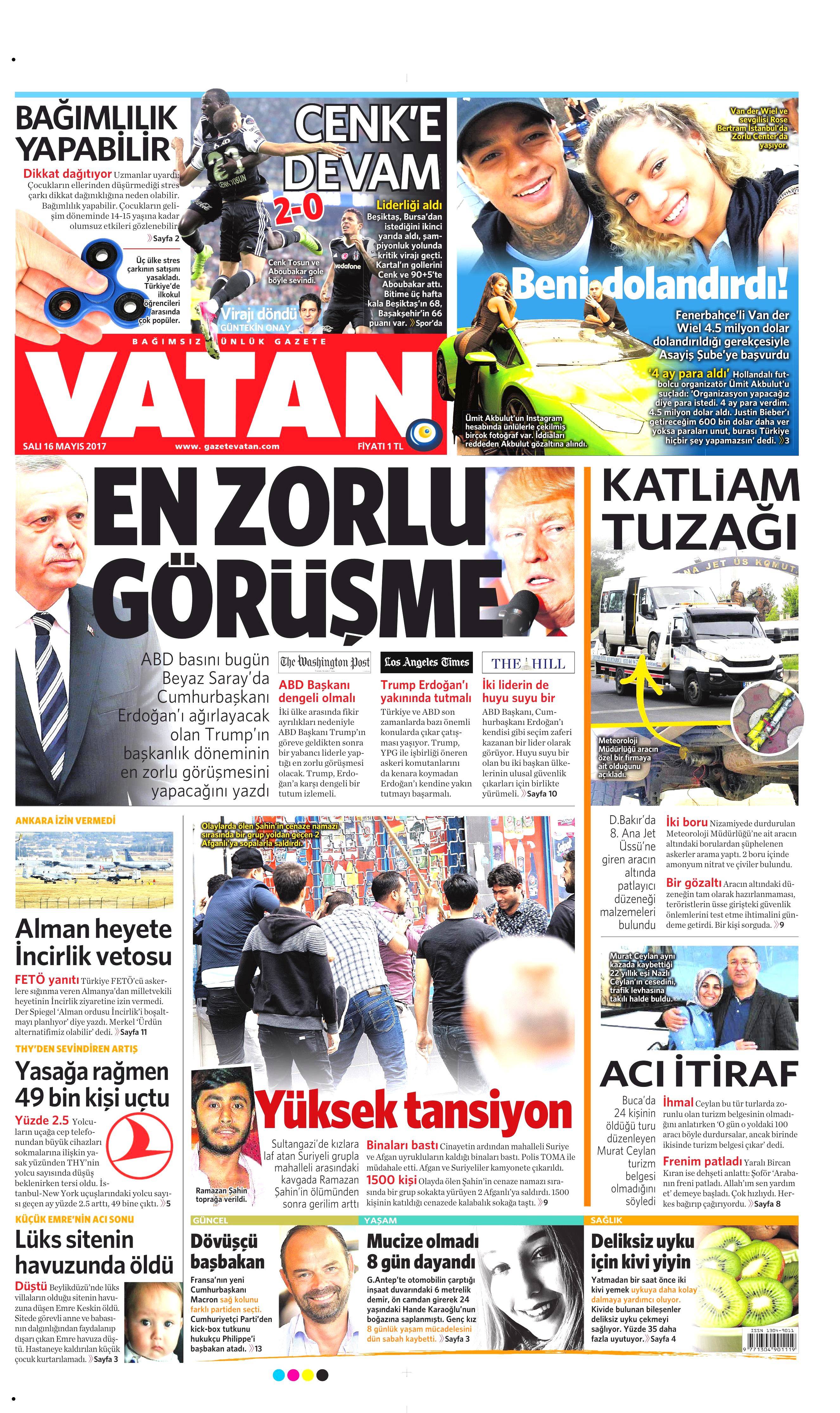 16 Mayıs 2017 Salı gazete manşetleri - 23