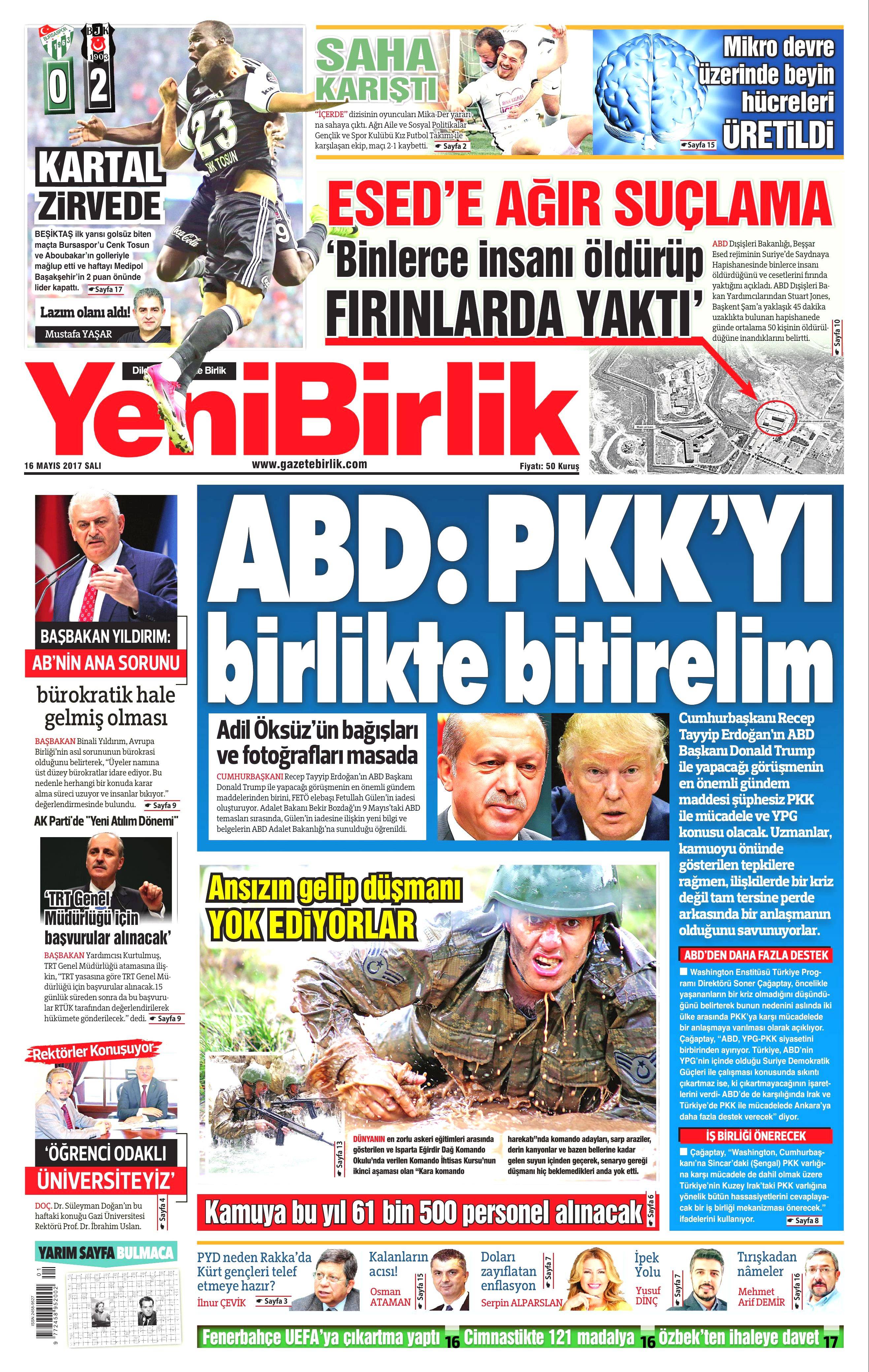 16 Mayıs 2017 Salı gazete manşetleri - 25