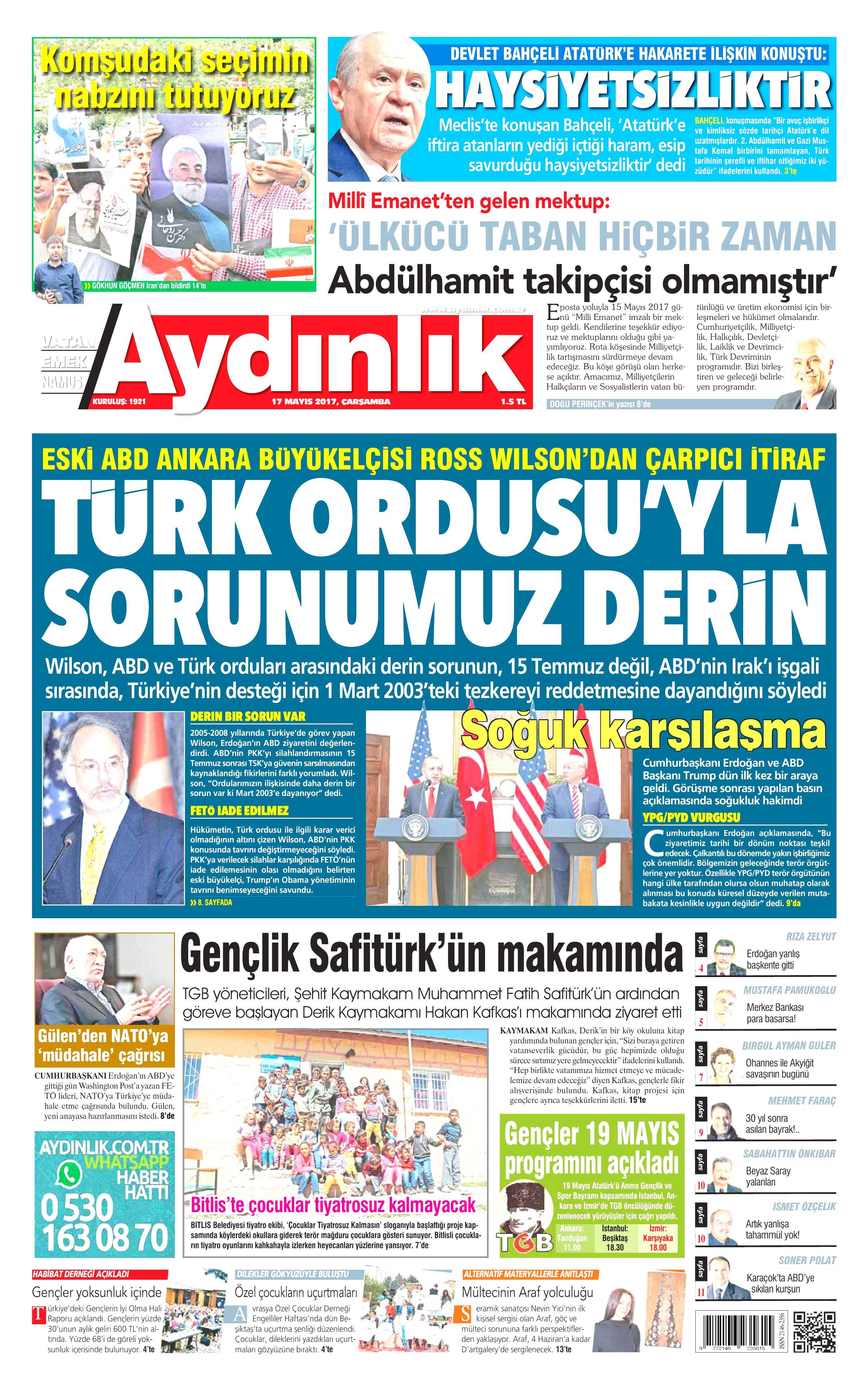 17 Mayıs 2017 Çarşamba gazete manşetleri - 3