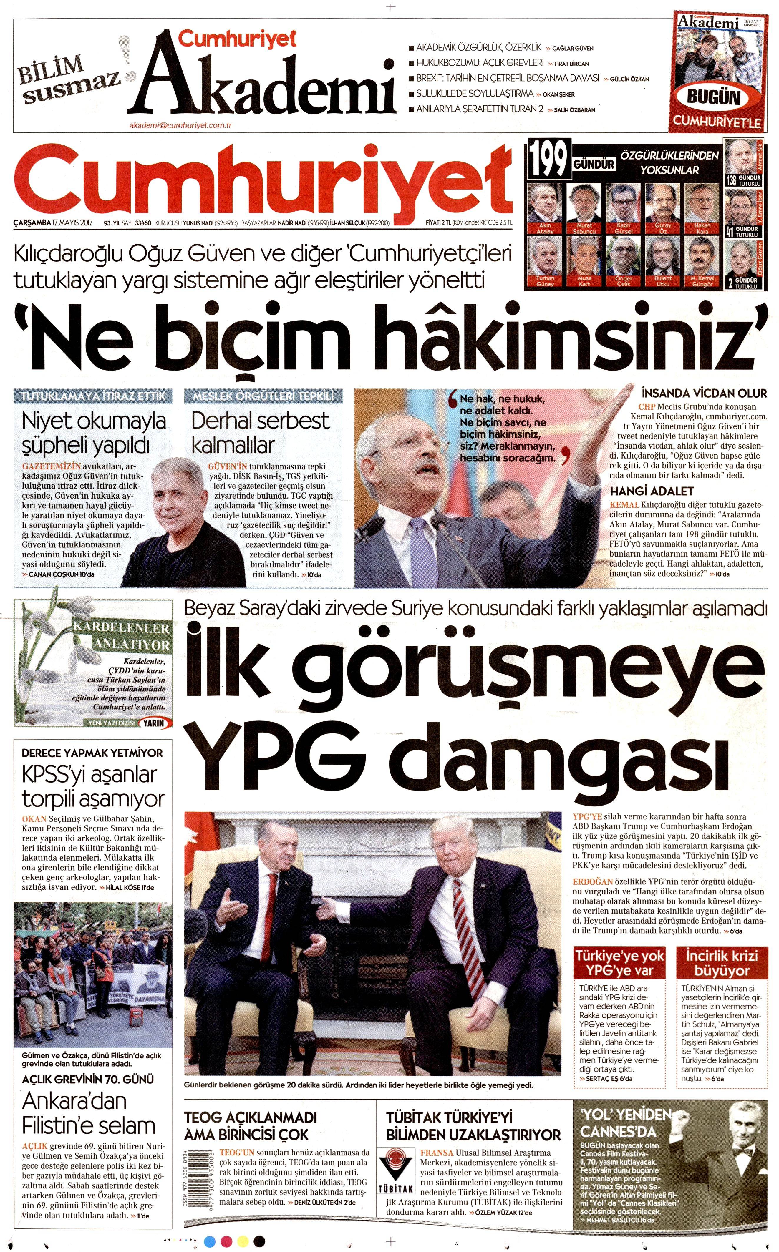 17 Mayıs 2017 Çarşamba gazete manşetleri - 5