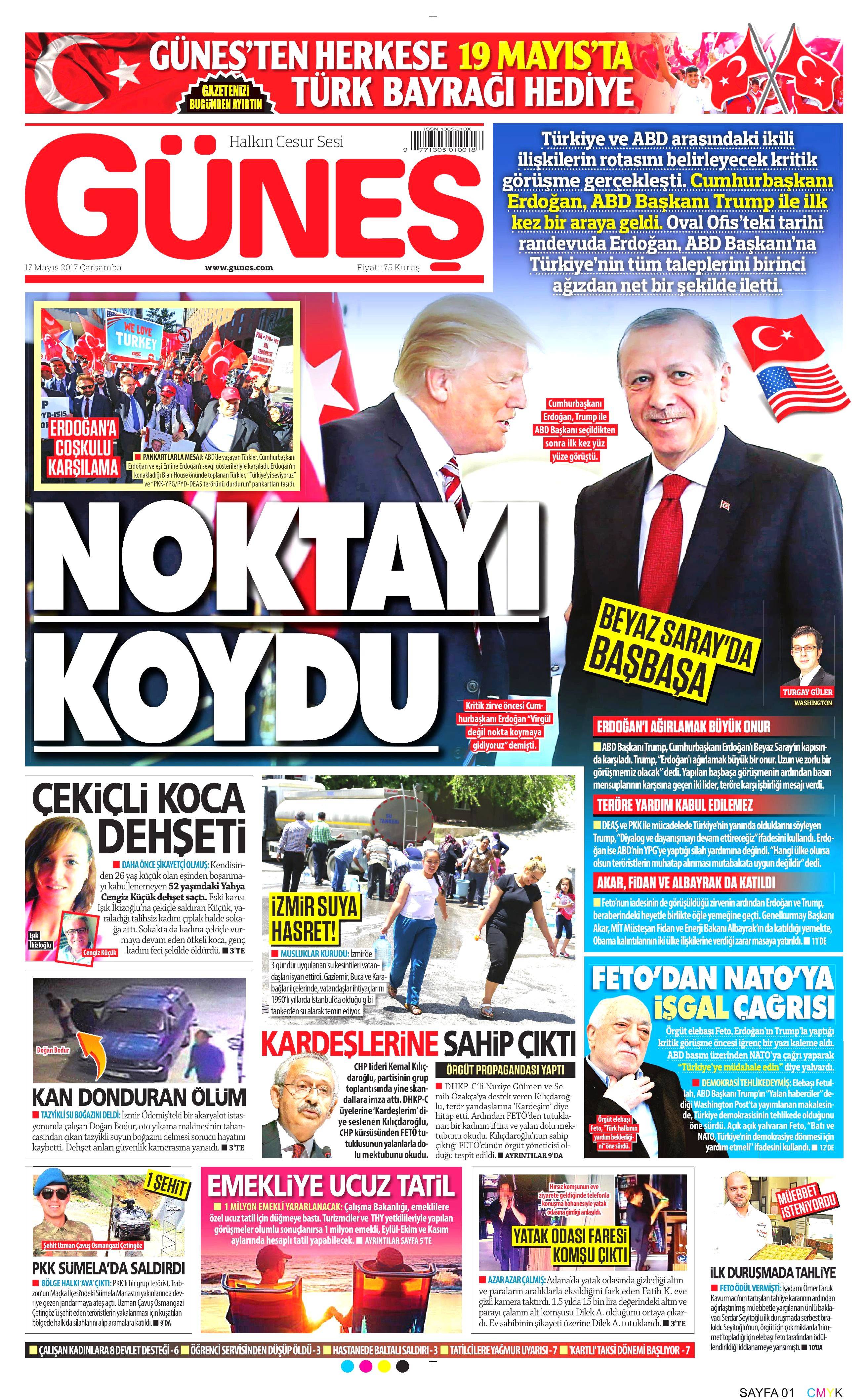 17 Mayıs 2017 Çarşamba gazete manşetleri - 8