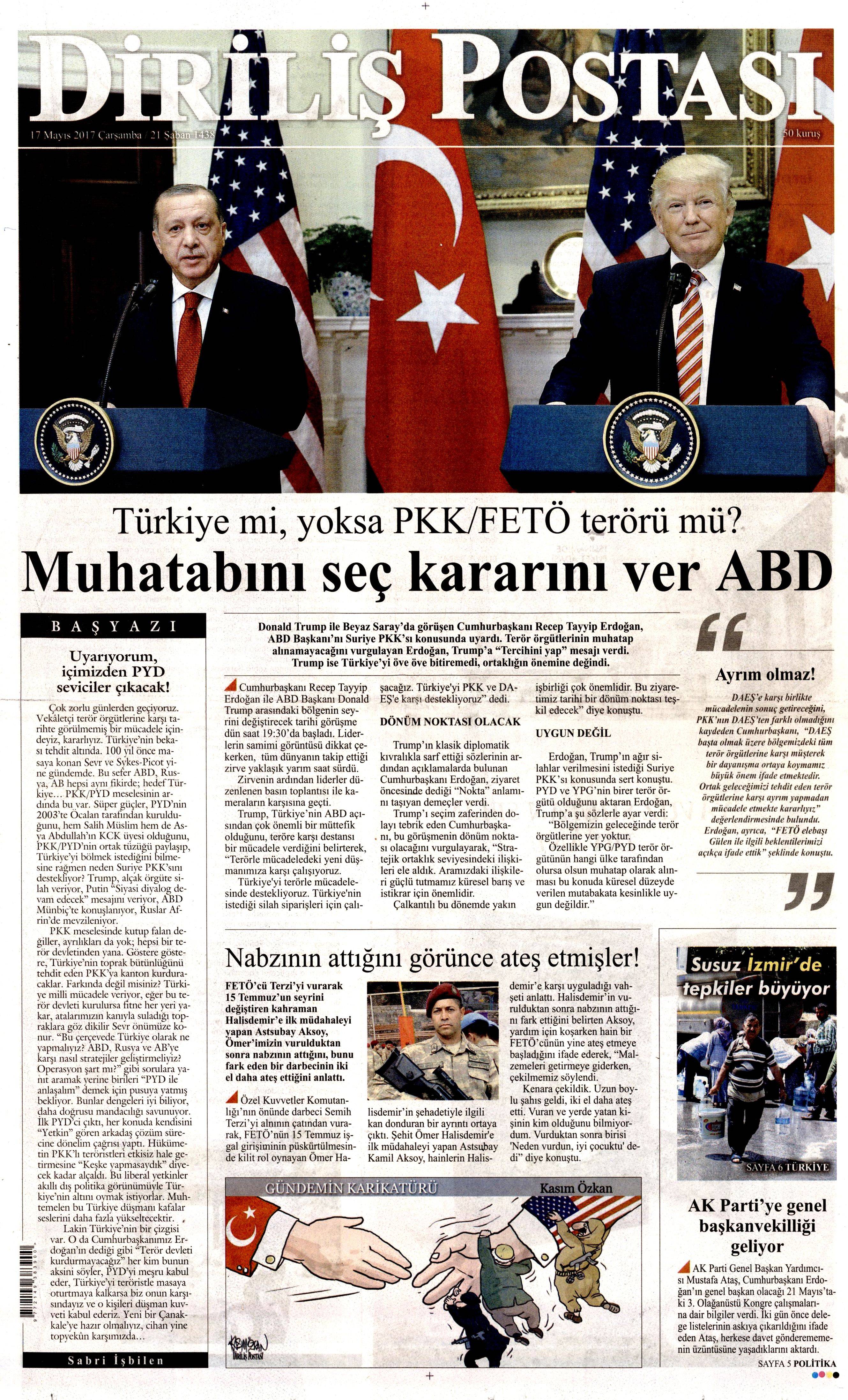 17 Mayıs 2017 Çarşamba gazete manşetleri - 6