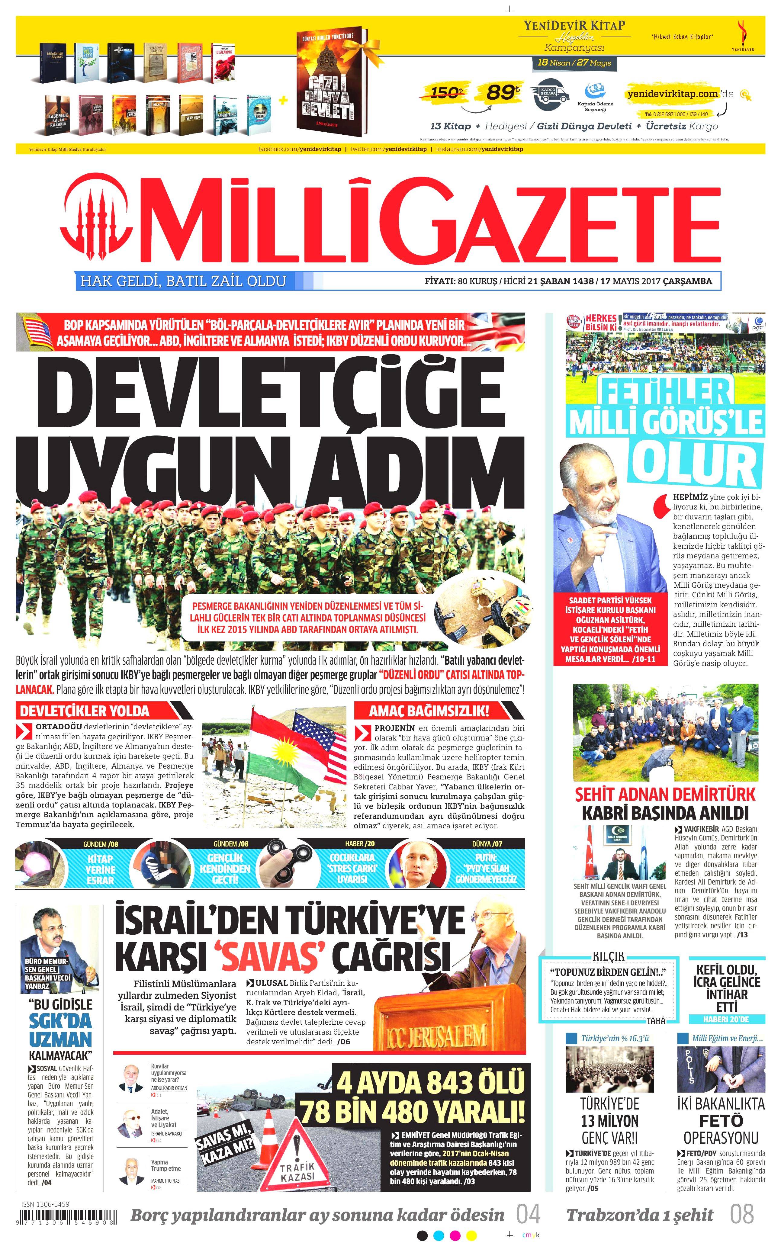 17 Mayıs 2017 Çarşamba gazete manşetleri - 14