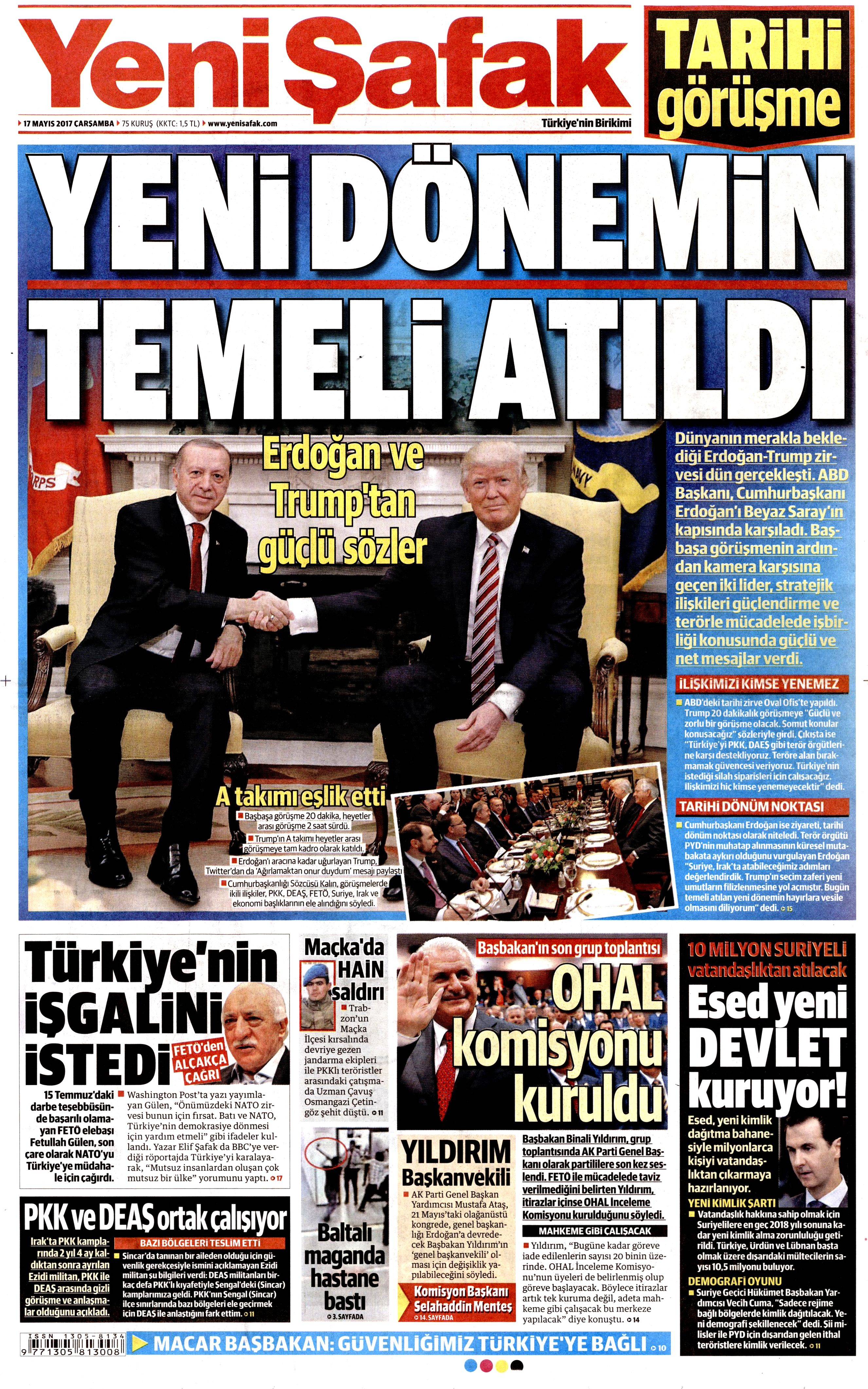 17 Mayıs 2017 Çarşamba gazete manşetleri - 29