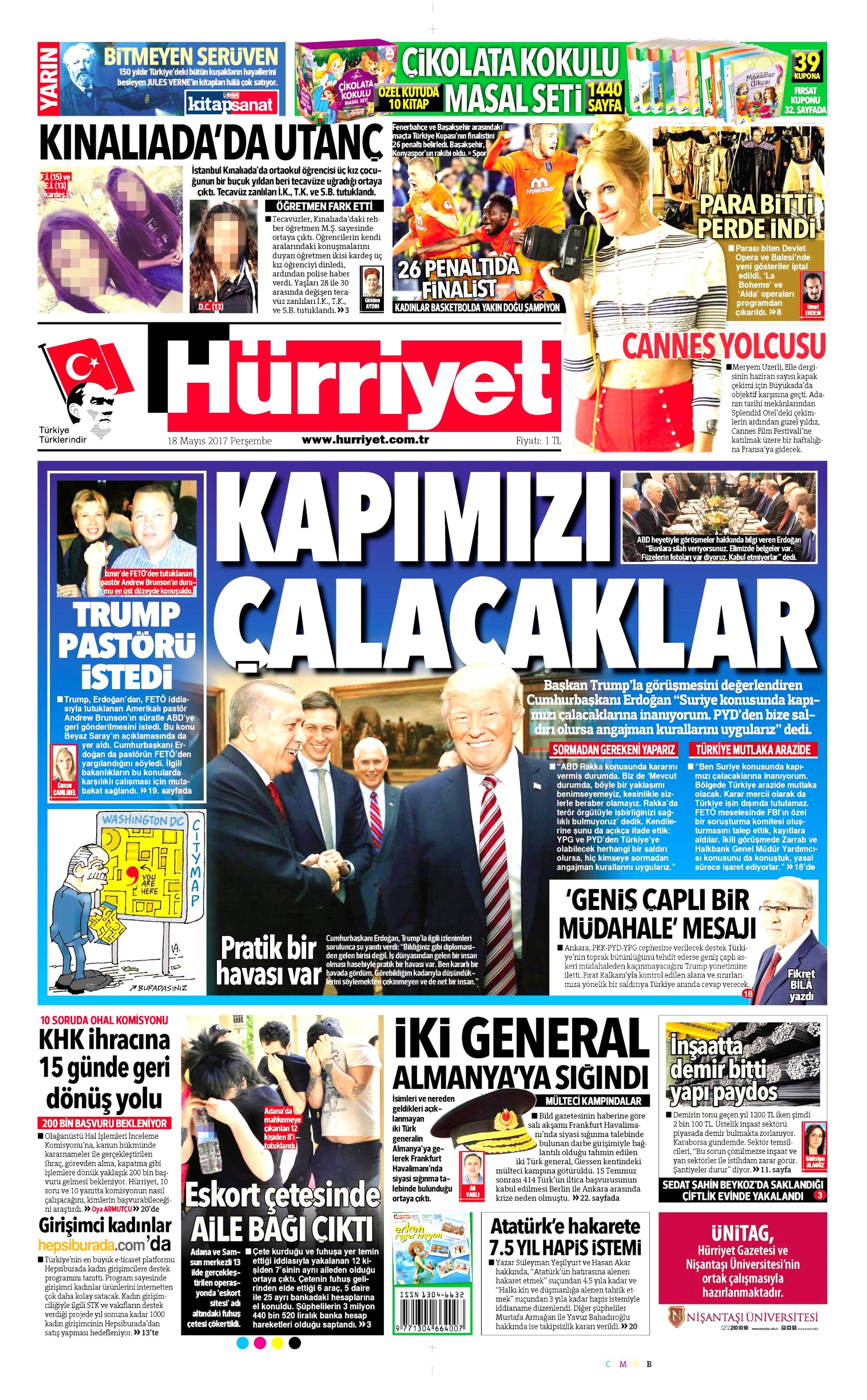 18 Mayıs 2017 Perşembe gazete manşetleri - 9