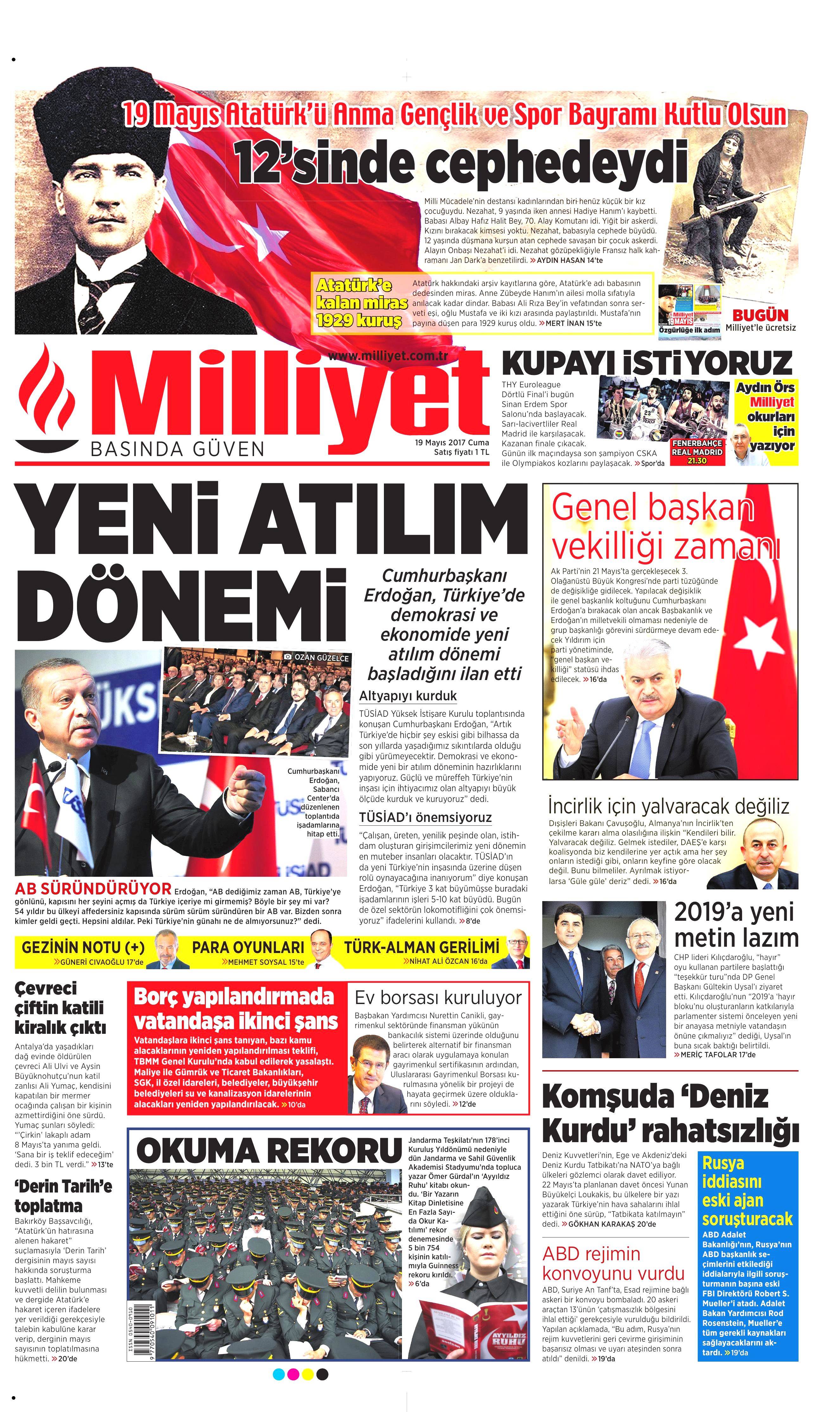 19 Mayıs 2017 Cuma gazete manşetleri - 10