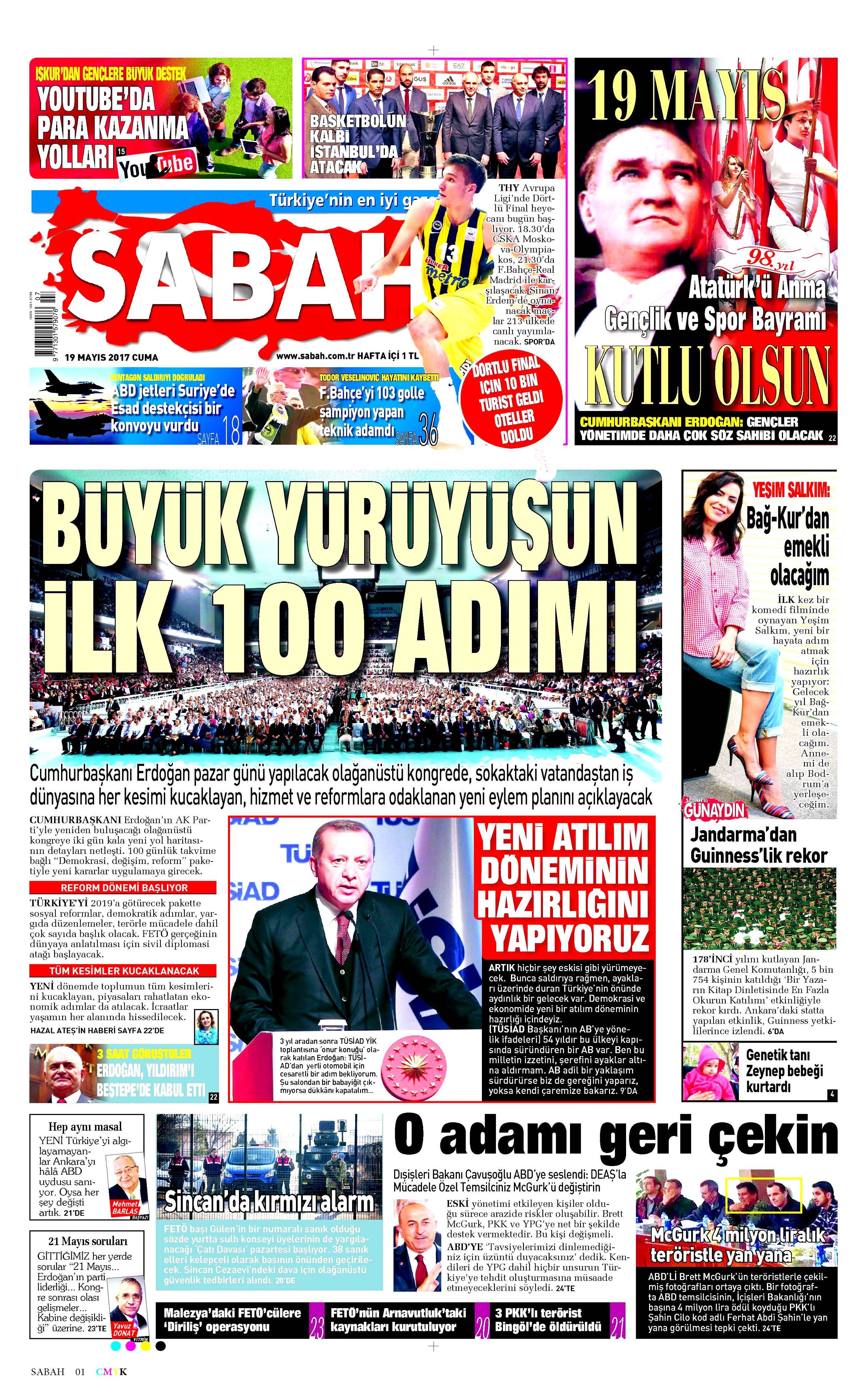 19 Mayıs 2017 Cuma gazete manşetleri - 12