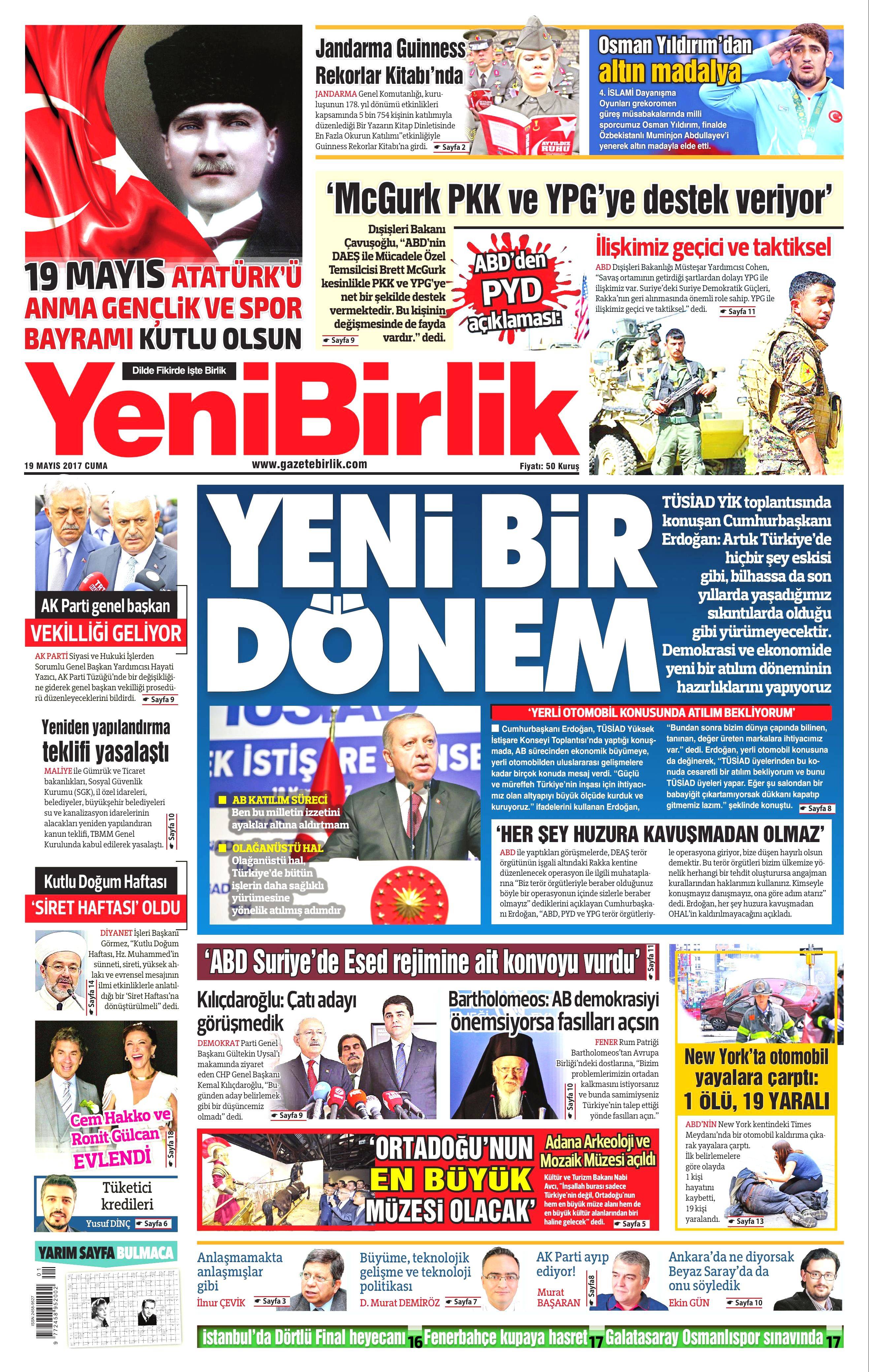 19 Mayıs 2017 Cuma gazete manşetleri - 24