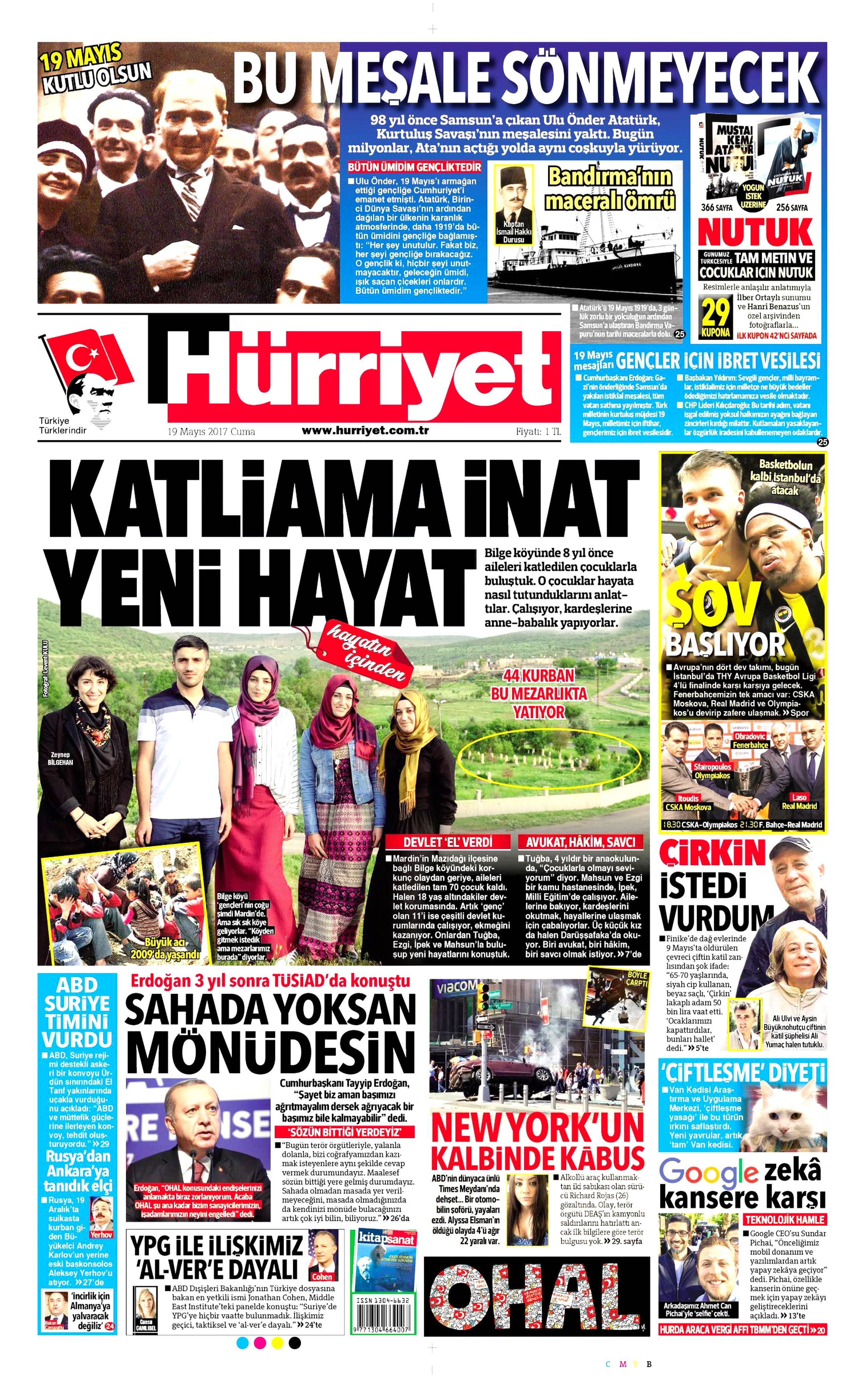 19 Mayıs 2017 Cuma gazete manşetleri - 25