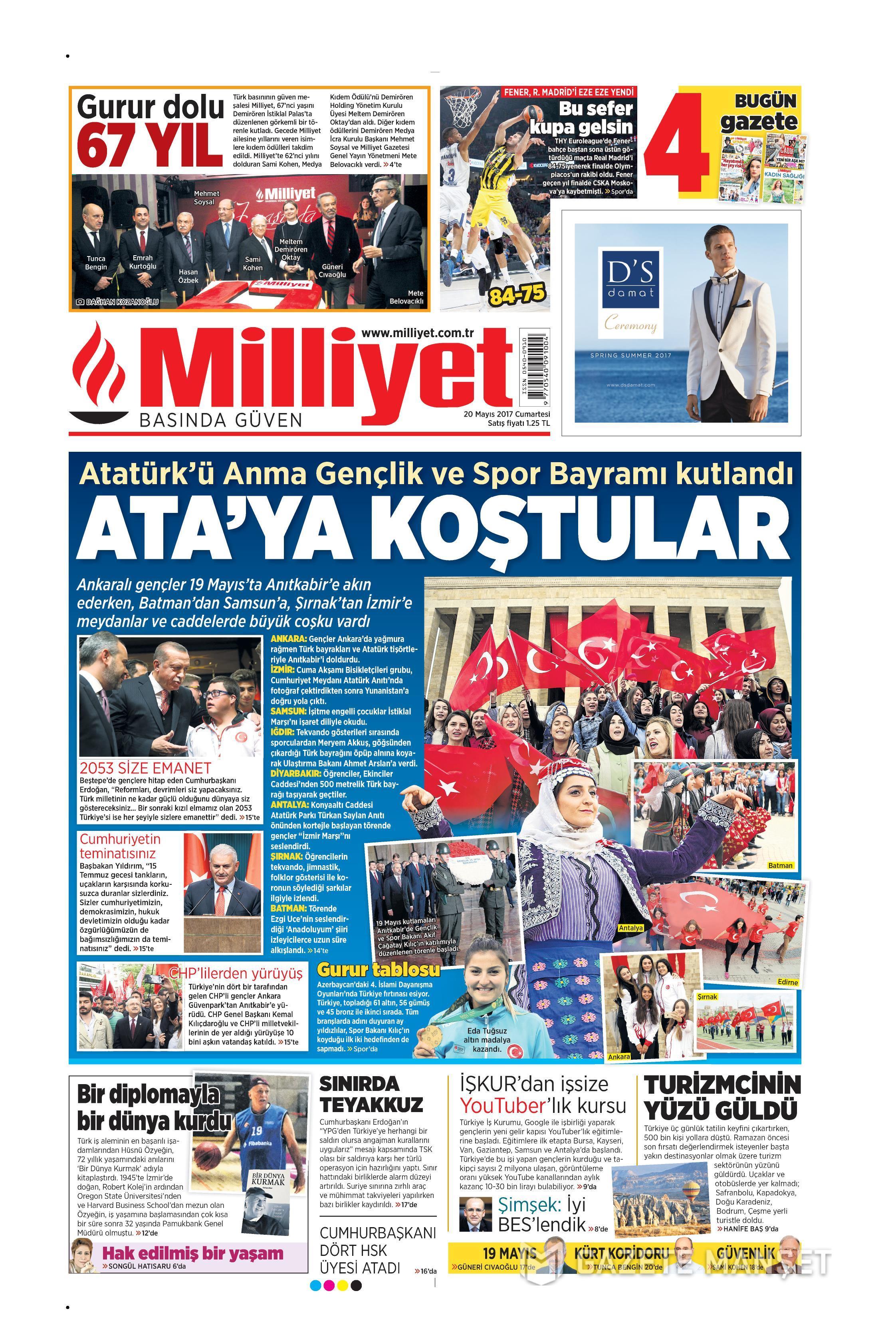 20 Mayıs 2017 Cumartesi gazete manşetleri - 16