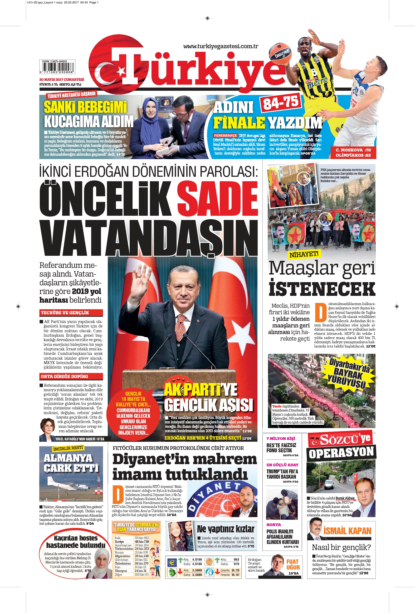 20 Mayıs 2017 Cumartesi gazete manşetleri - 23