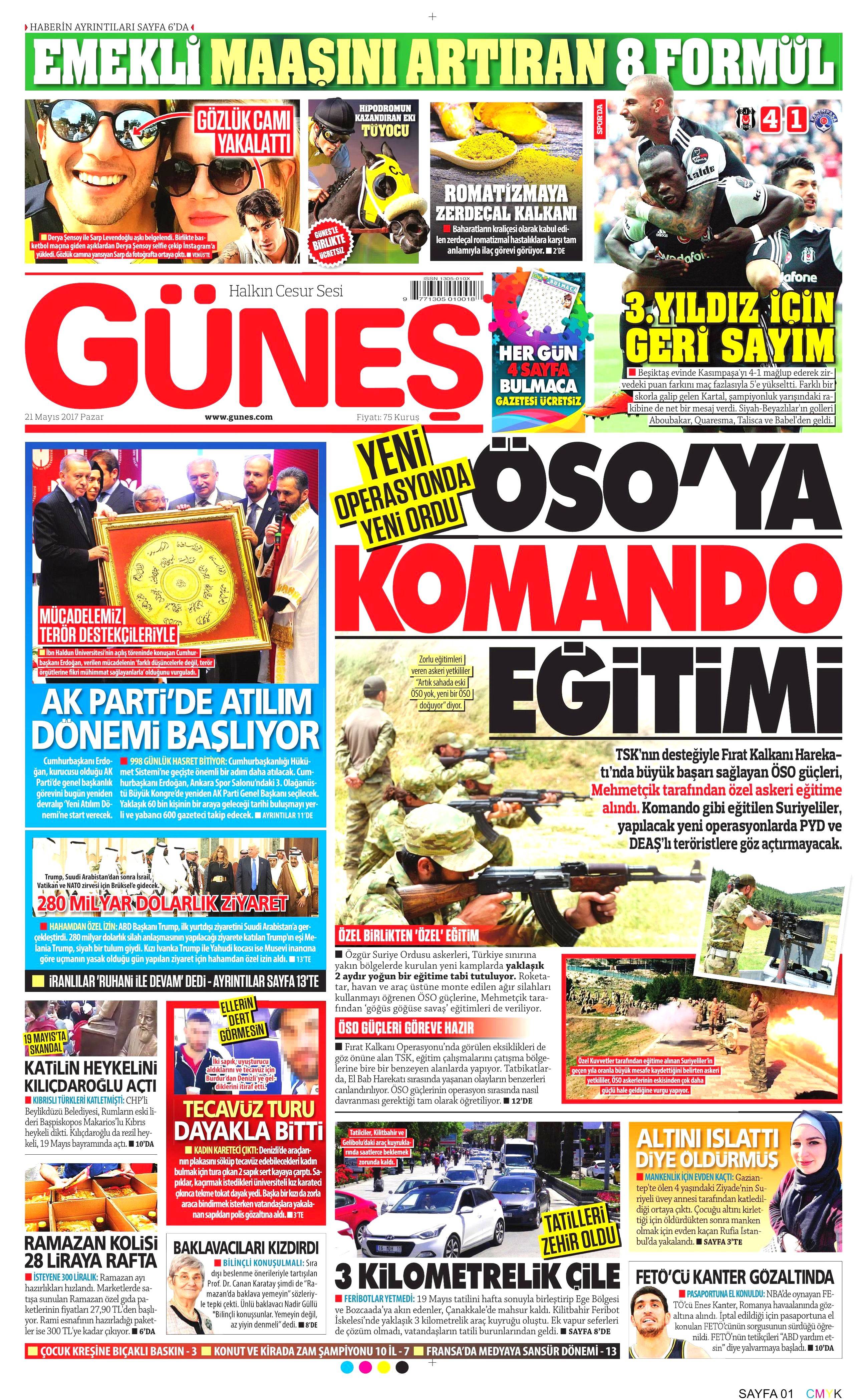 21 Mayıs 2017 Pazar gazete manşetleri - 9