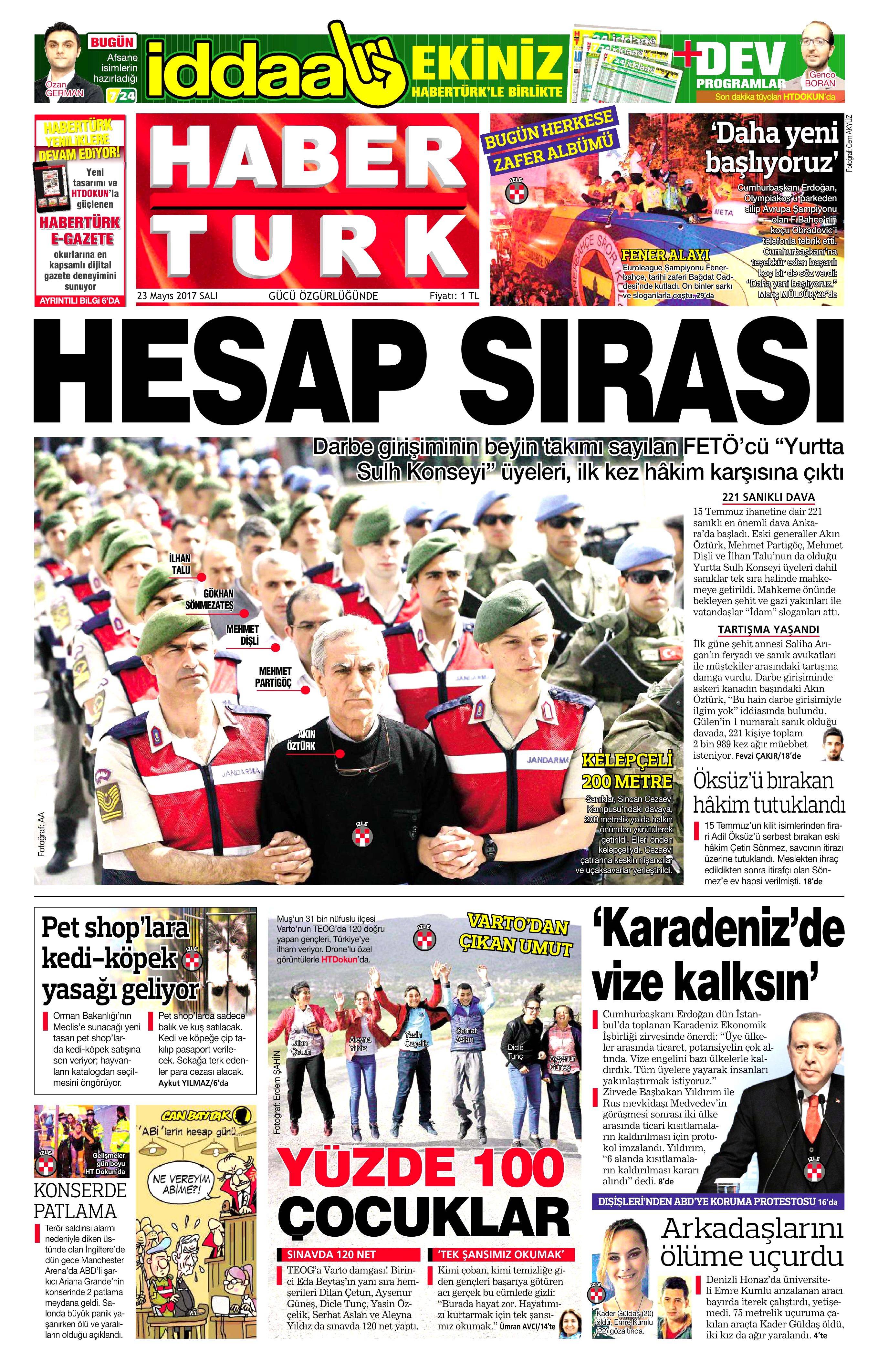23 Mayıs 2017 Salı gazete manşetleri - 9