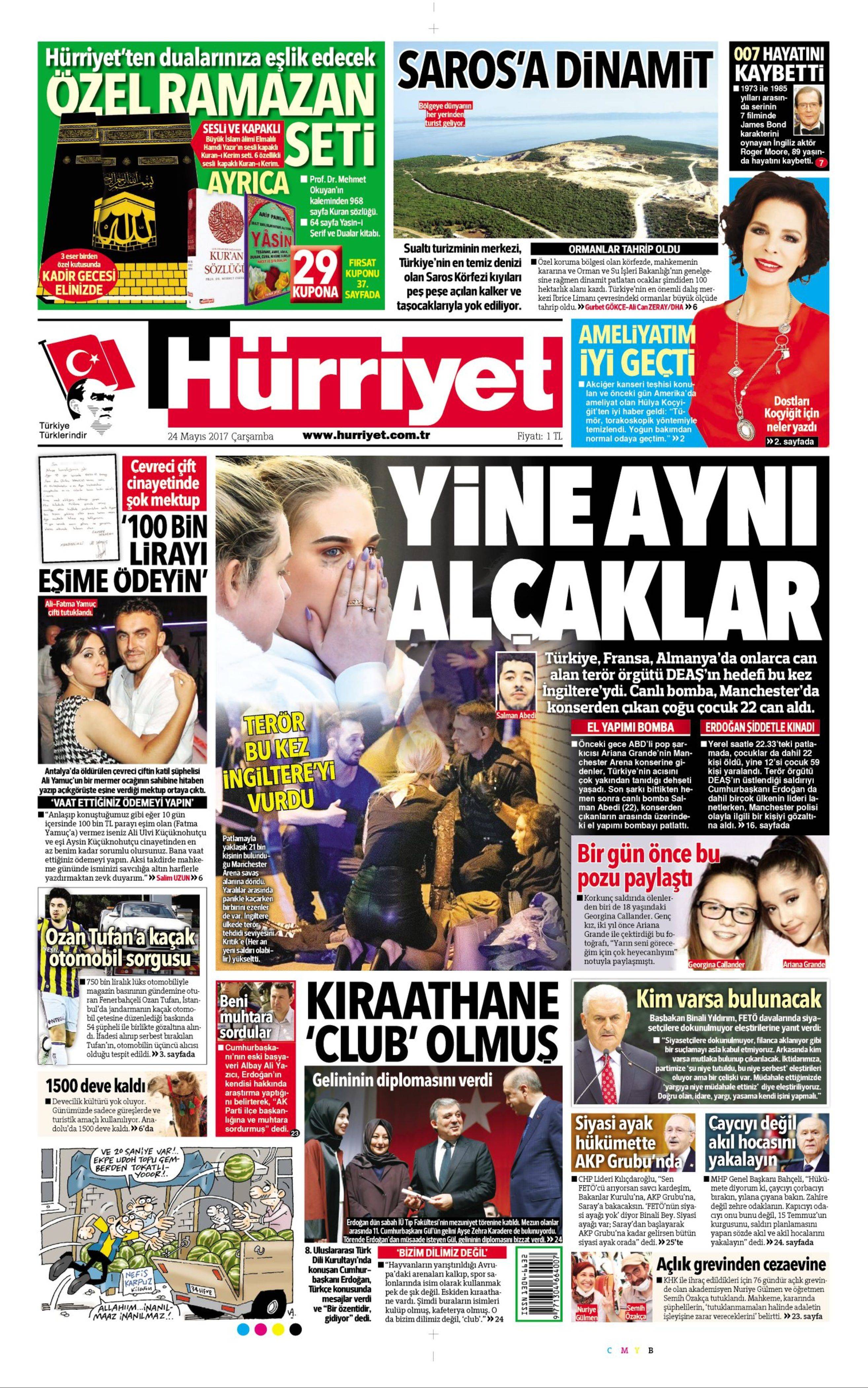 24 Mayıs 2017 Çarşamba gazete manşetleri - 10