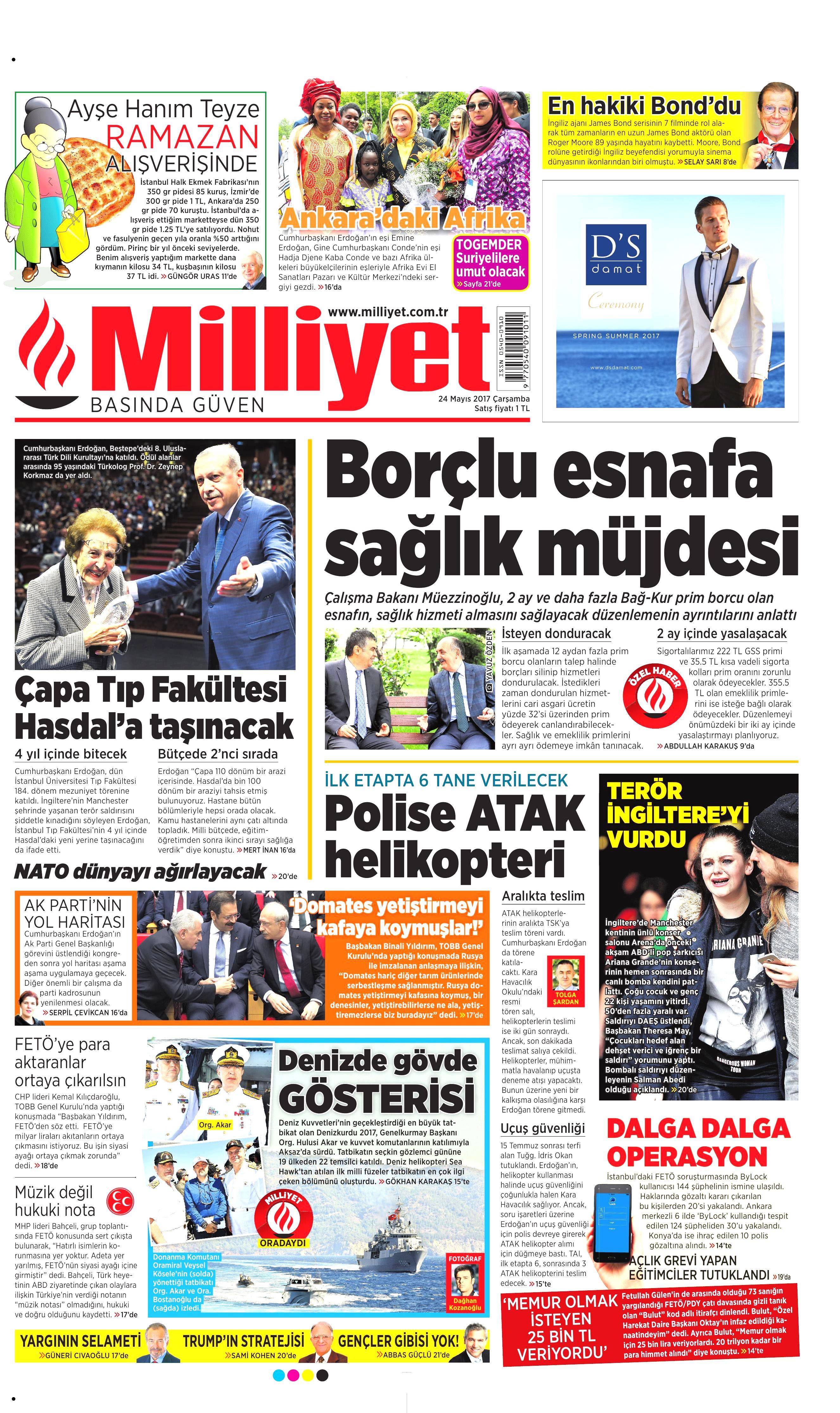 24 Mayıs 2017 Çarşamba gazete manşetleri - 15