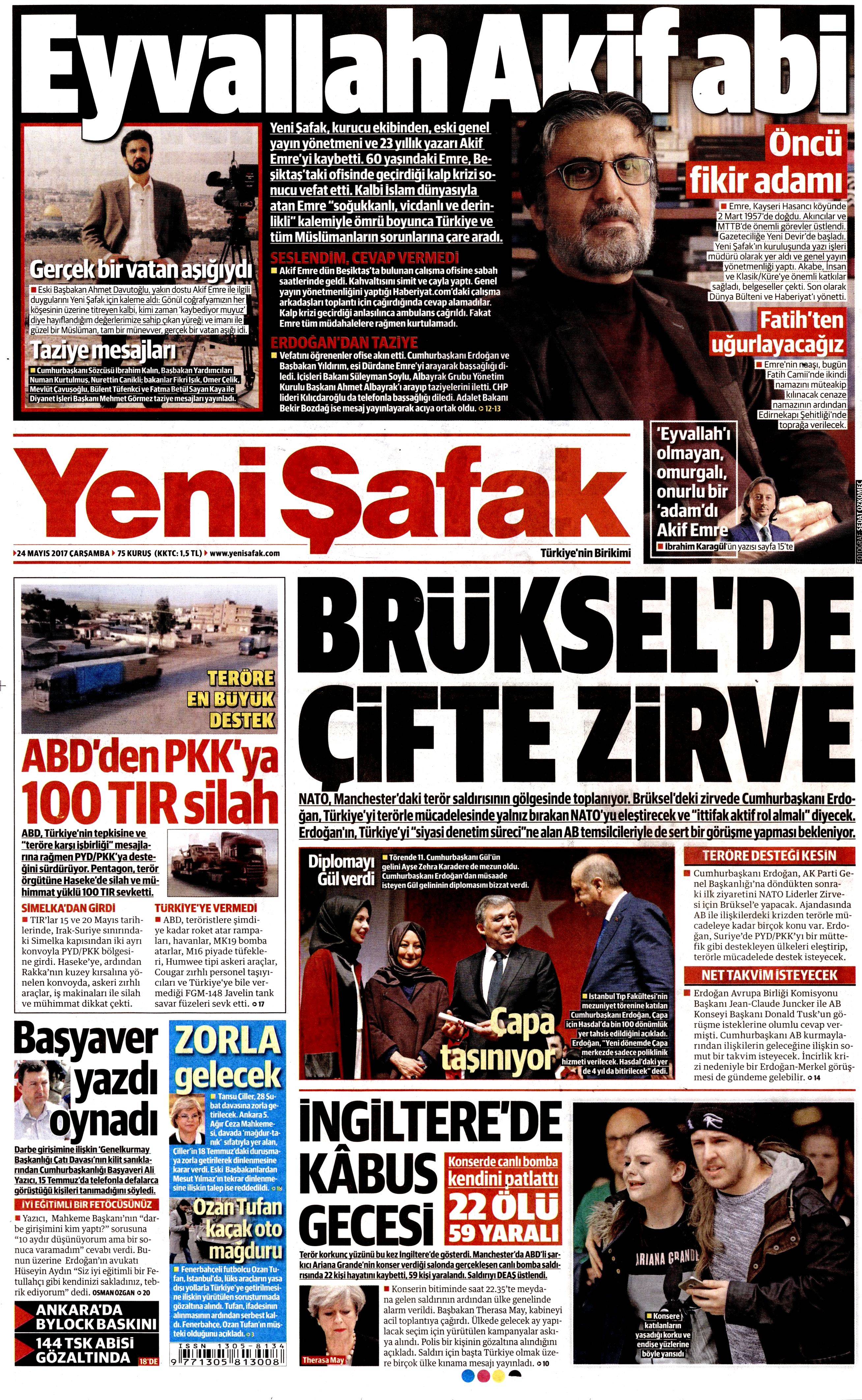 24 Mayıs 2017 Çarşamba gazete manşetleri - 29