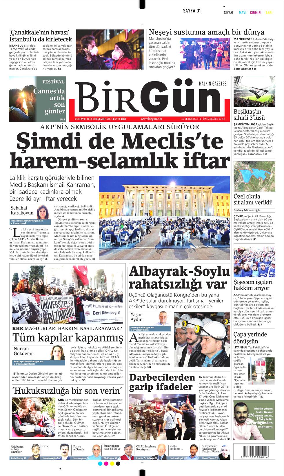 25 Mayıs 2017 Perşembe gazete manşetleri - 4