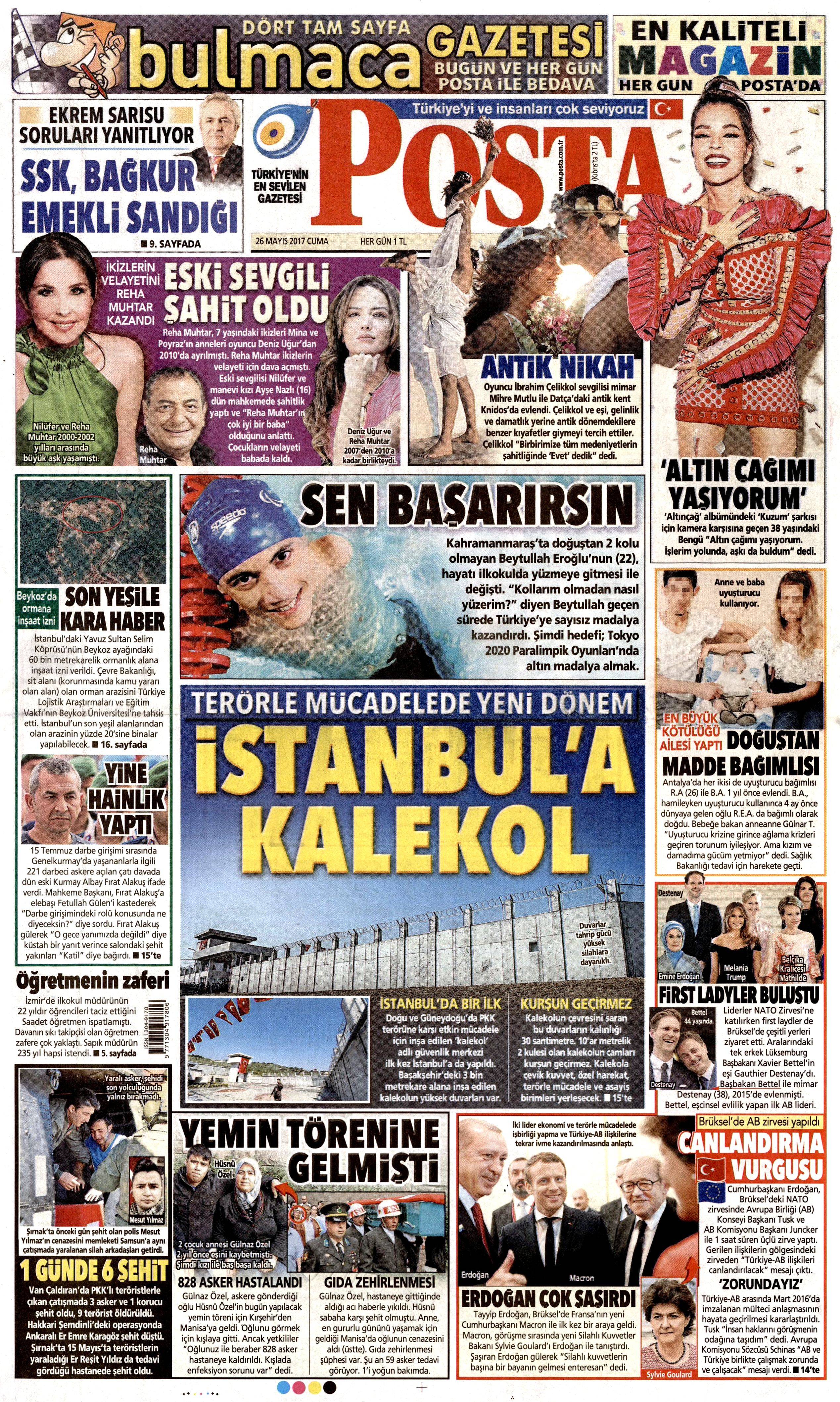 26 Mayıs 2017 Cuma gazete manşetleri - 17