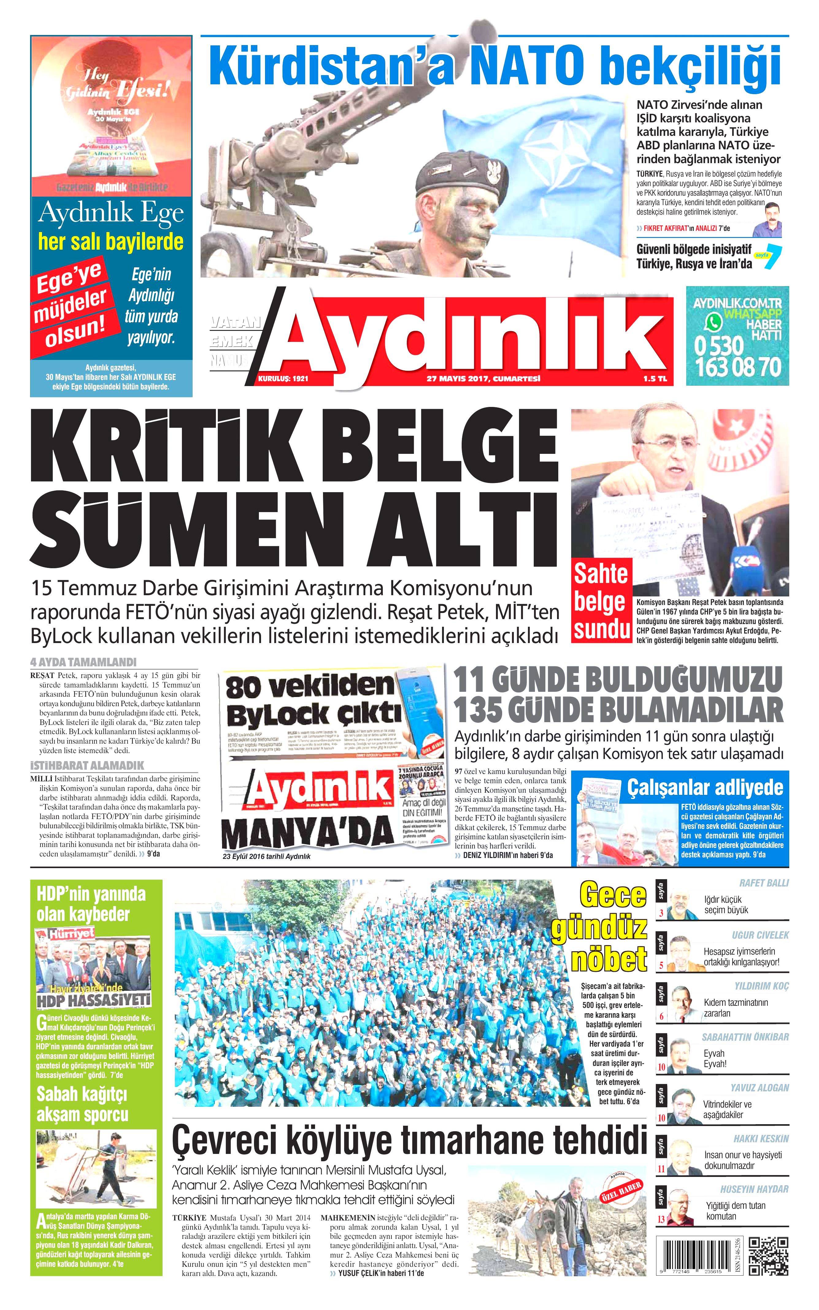 27 Mayıs 2017 Cumartesi gazete manşetleri - 4