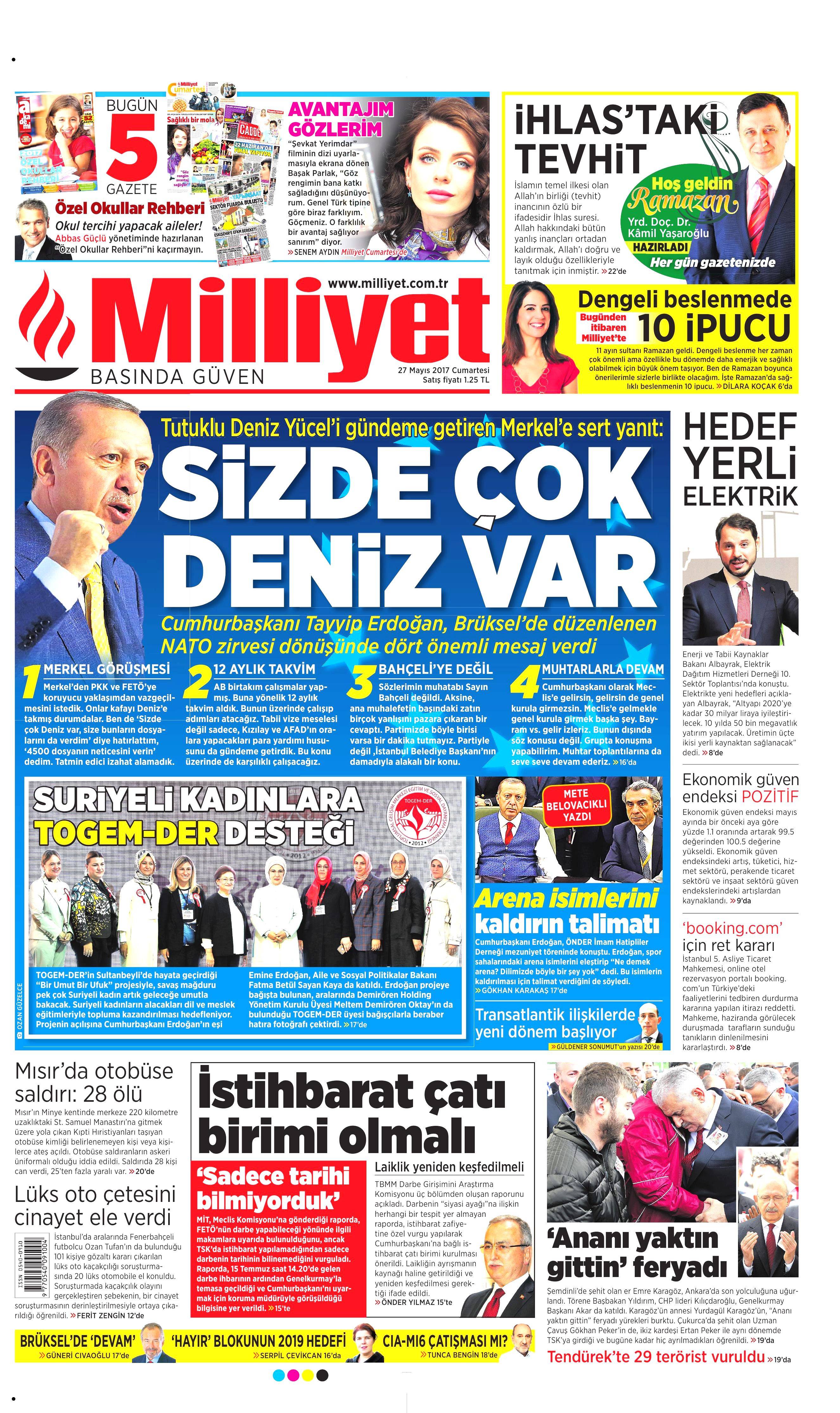 27 Mayıs 2017 Cumartesi gazete manşetleri - 14