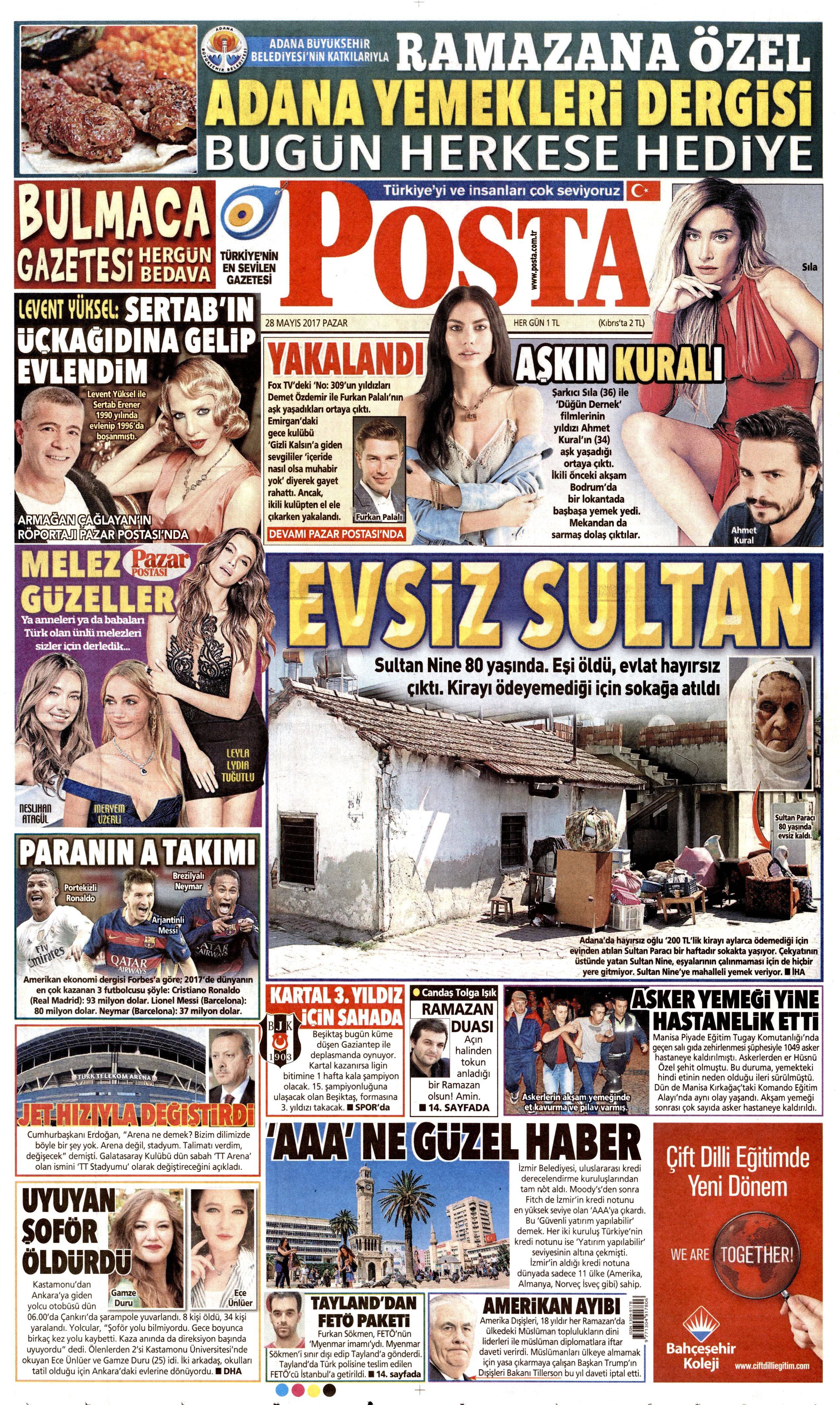 28 Mayıs 2017 Pazar gazete manşetleri - 17