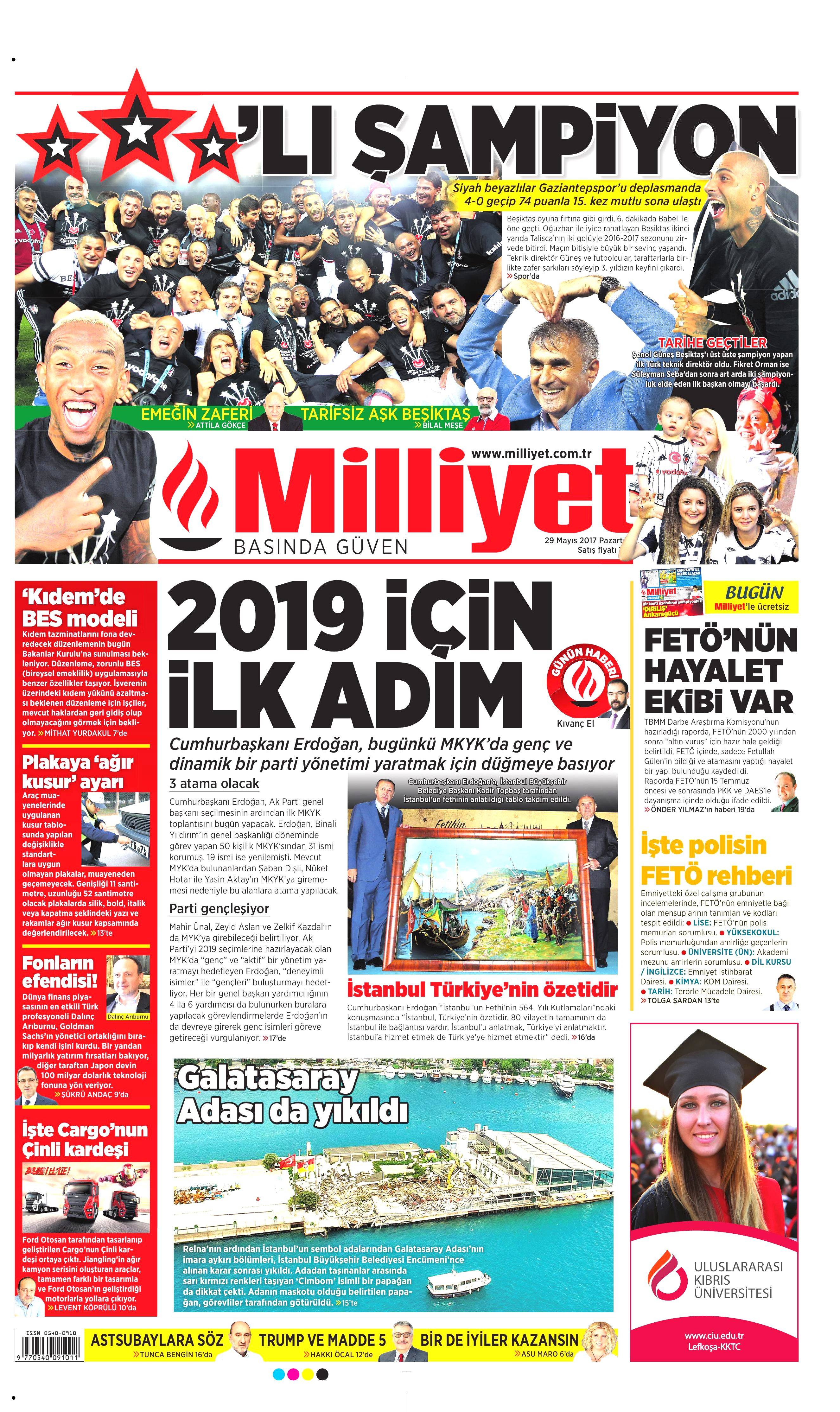 29 Mayıs 2017 Pazartesi gazete manşetleri - 16