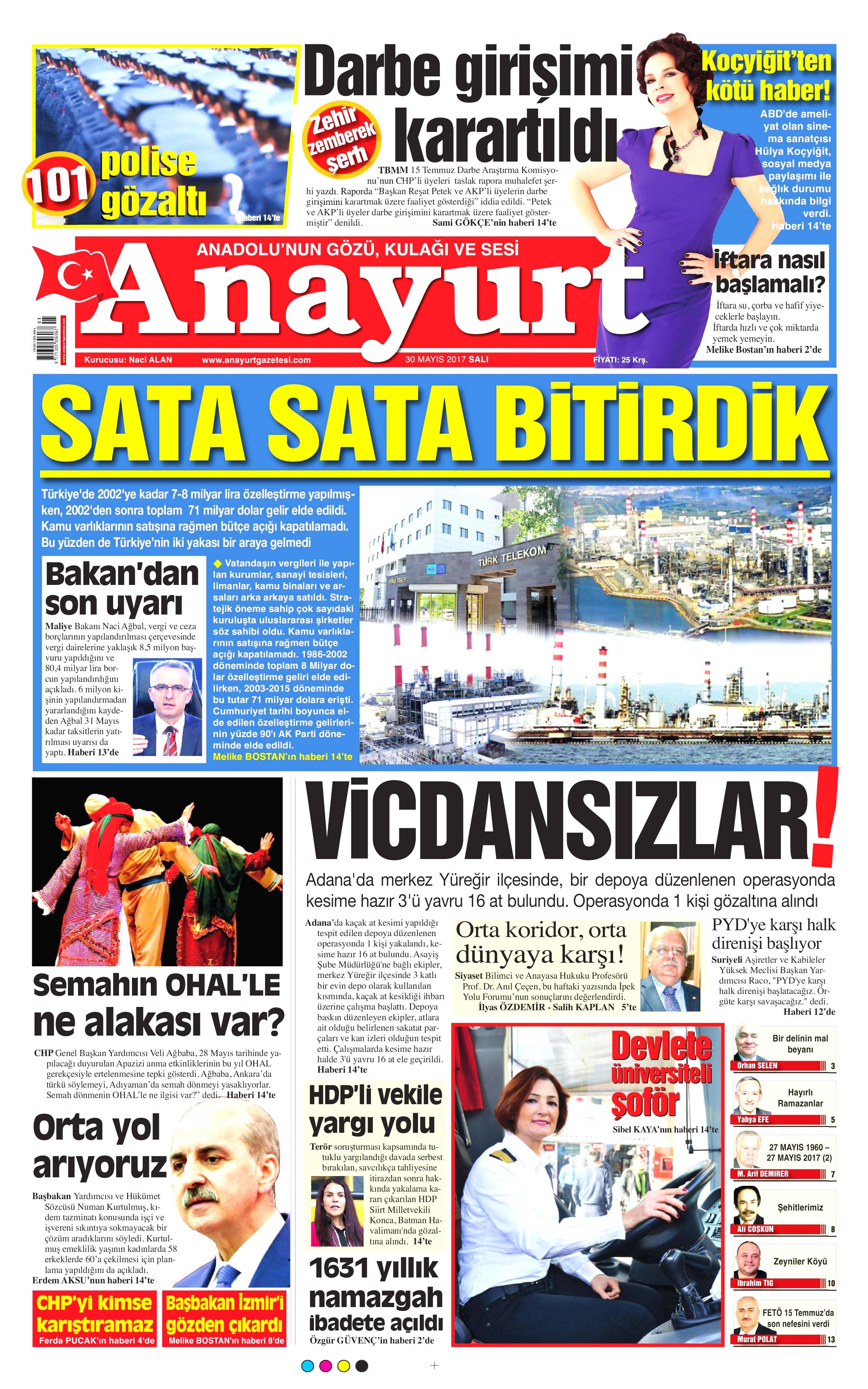 30 Mayıs 2017 Salı gazete manşetleri - 4