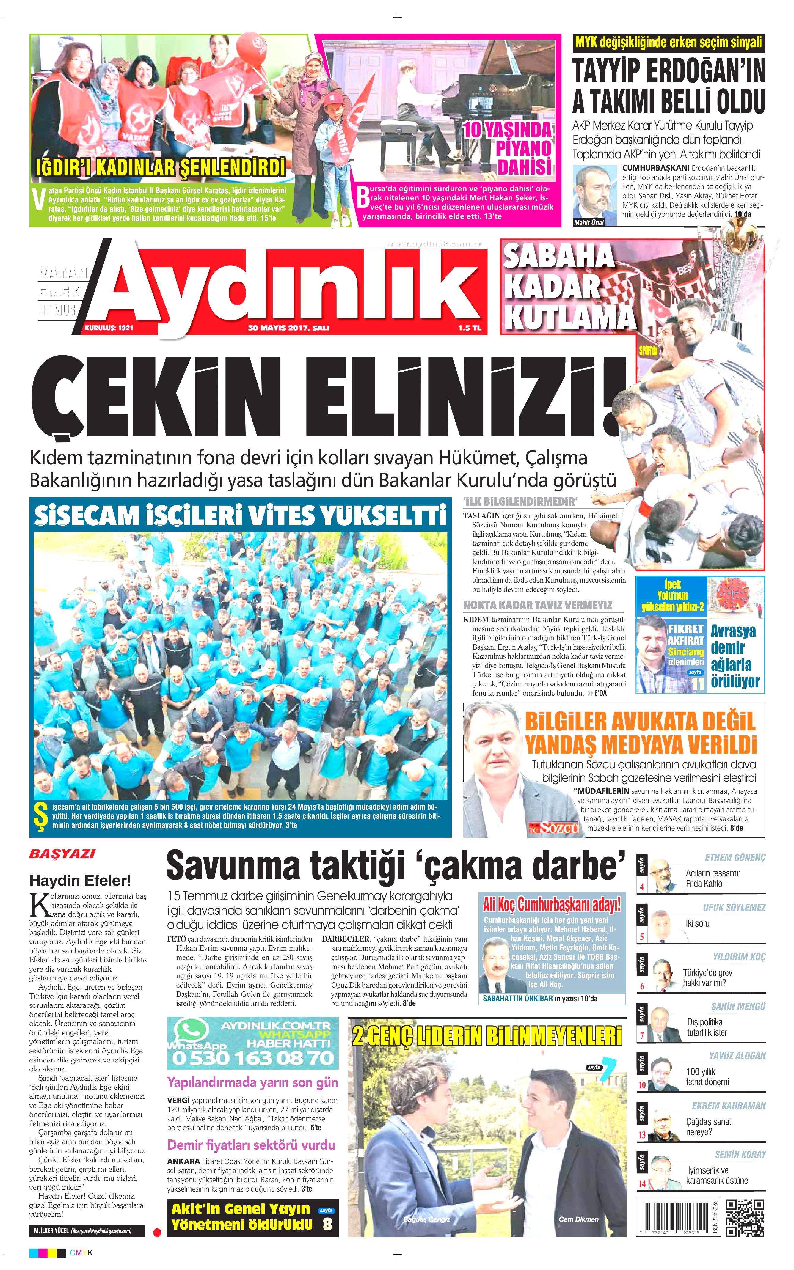 30 Mayıs 2017 Salı gazete manşetleri - 5