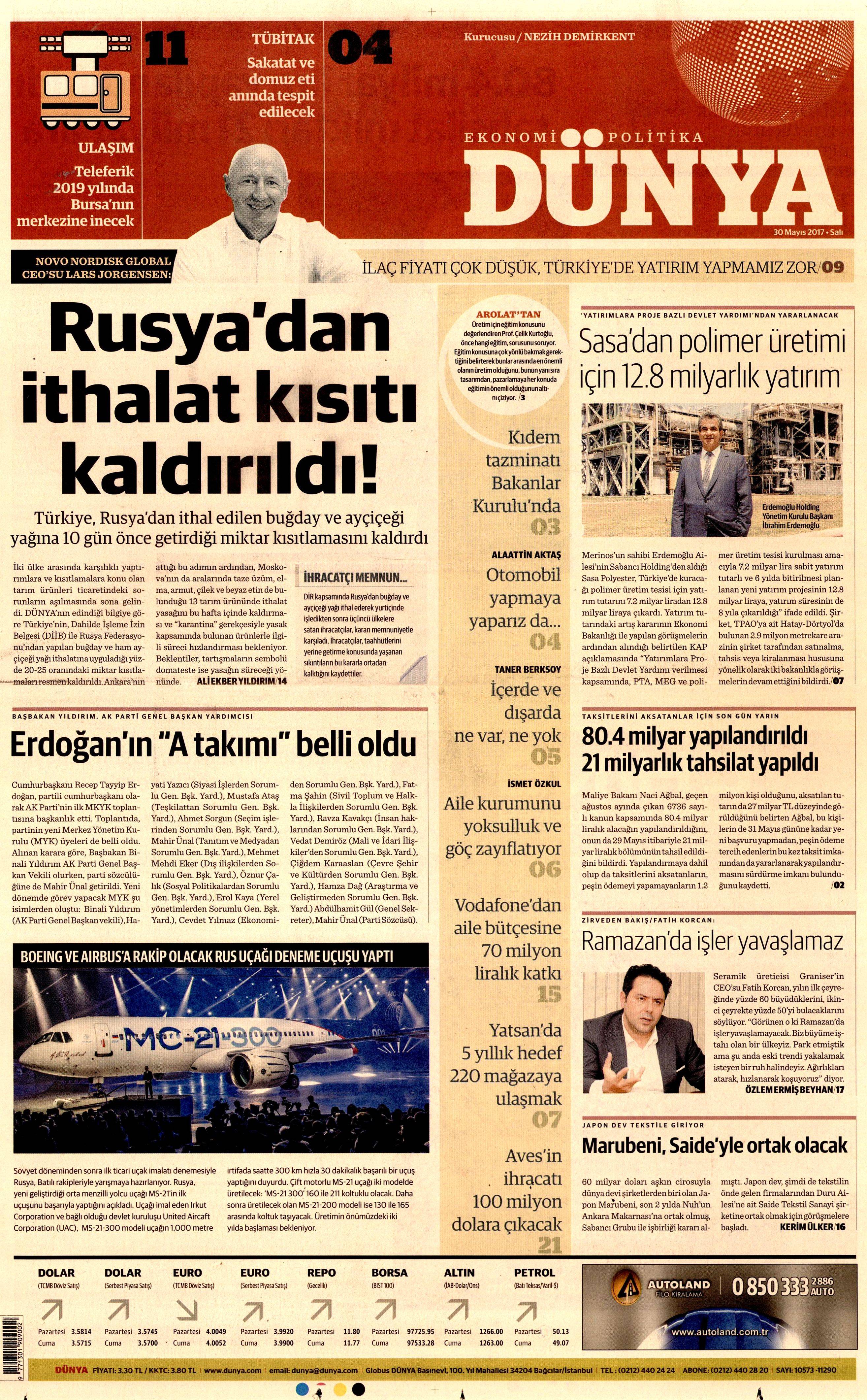 30 Mayıs 2017 Salı gazete manşetleri - 9