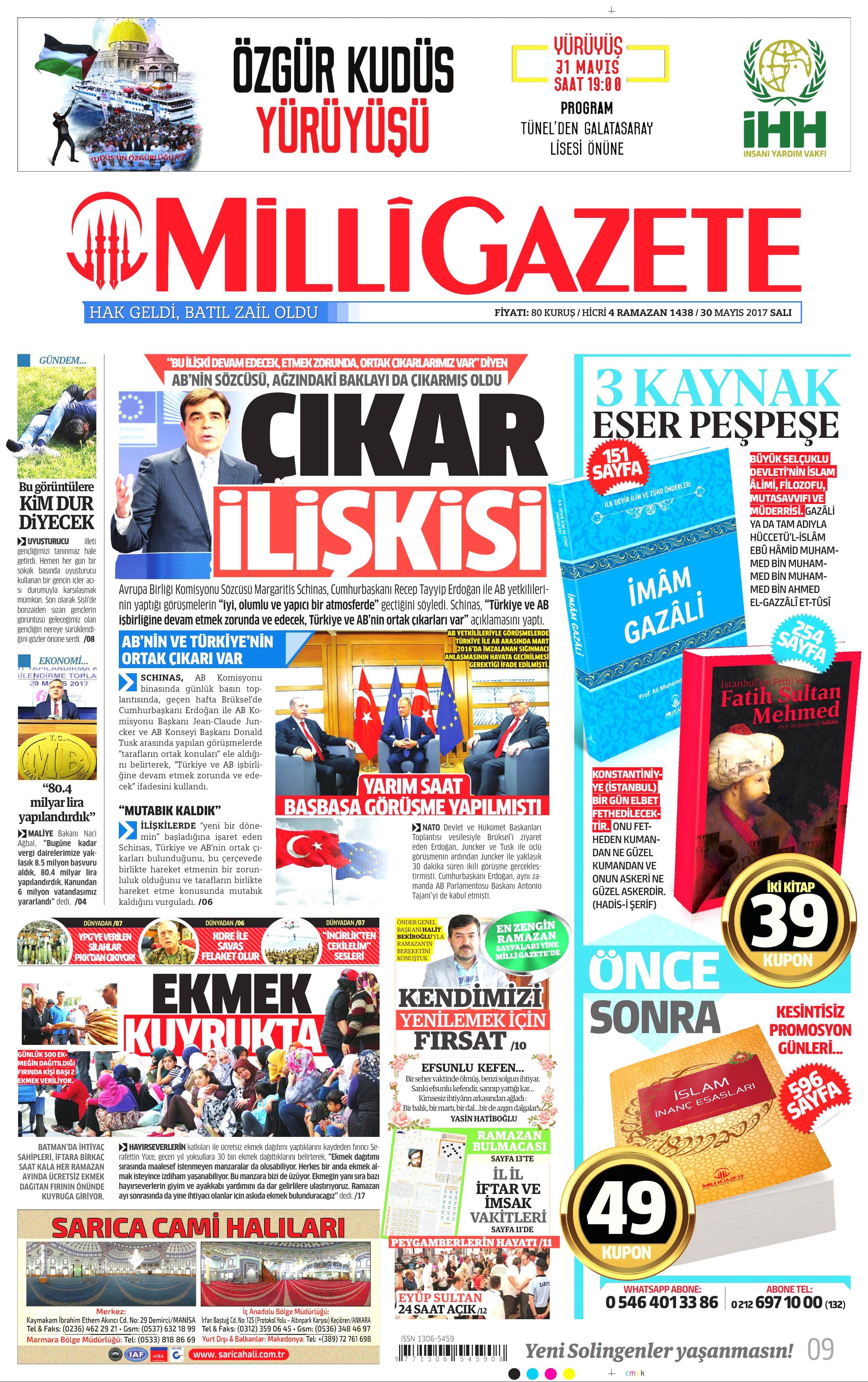 30 Mayıs 2017 Salı gazete manşetleri - 14