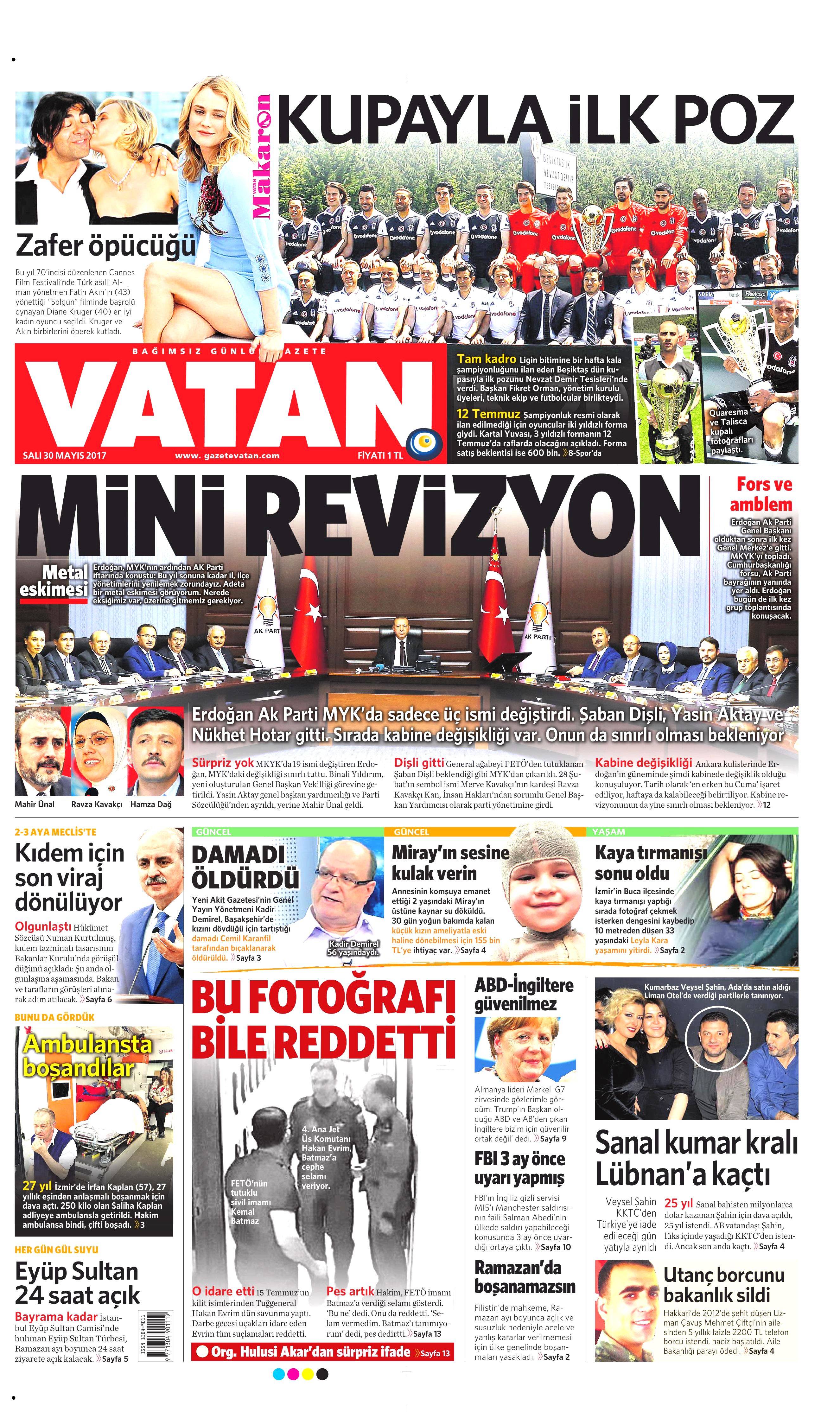 30 Mayıs 2017 Salı gazete manşetleri - 23