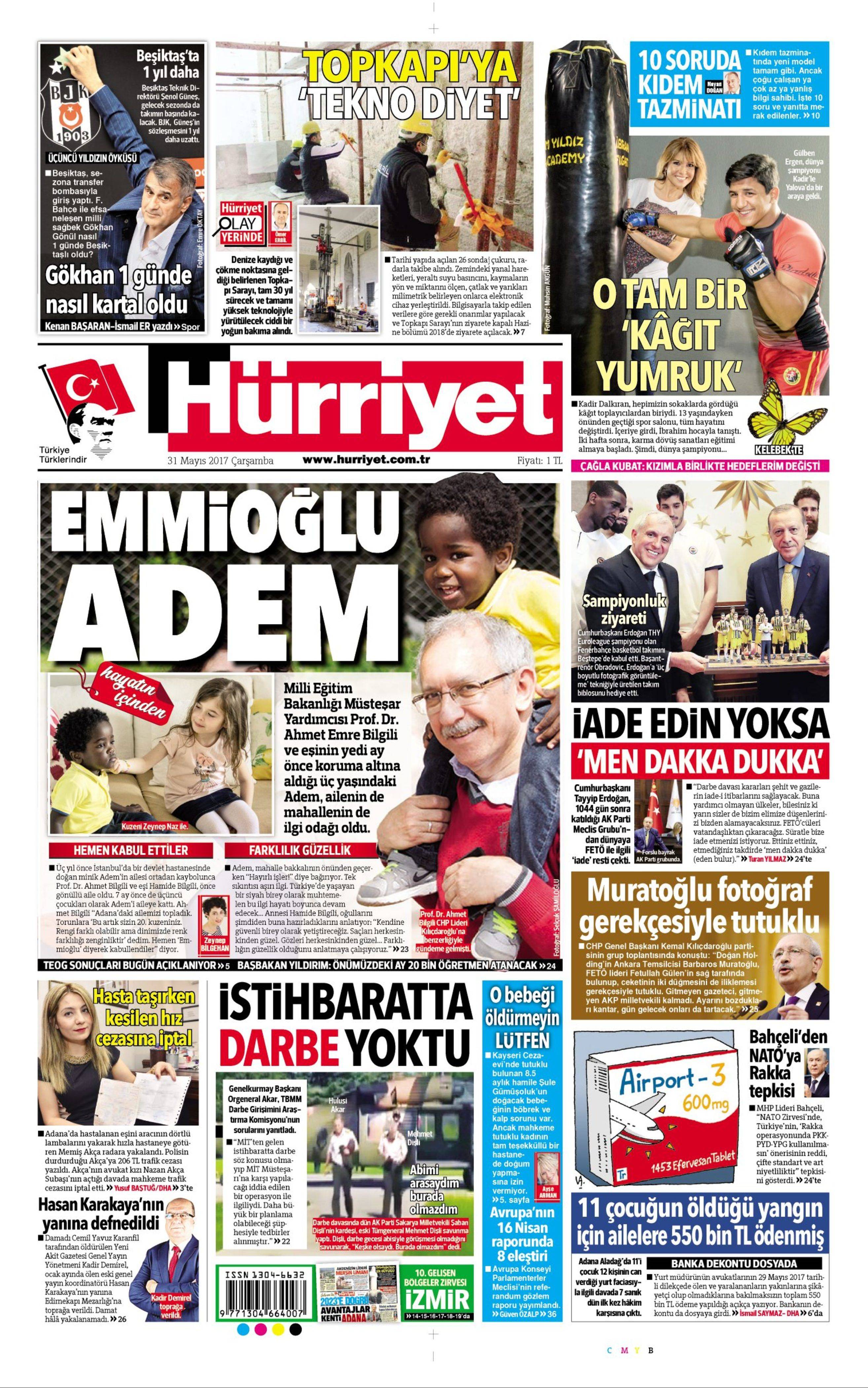 31 Mayıs 2017 Çarşamba gazete manşetleri - 10