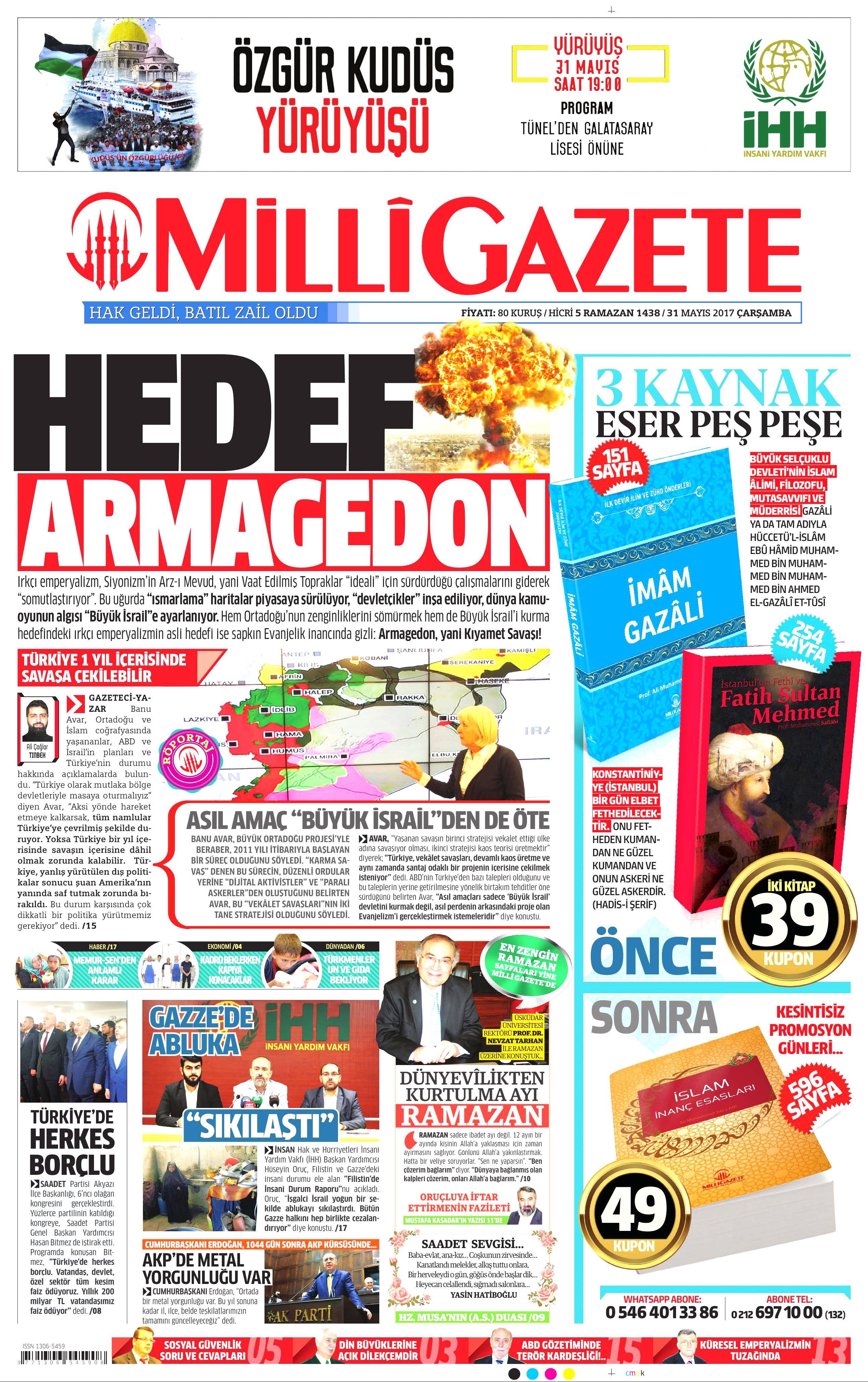 31 Mayıs 2017 Çarşamba gazete manşetleri - 14