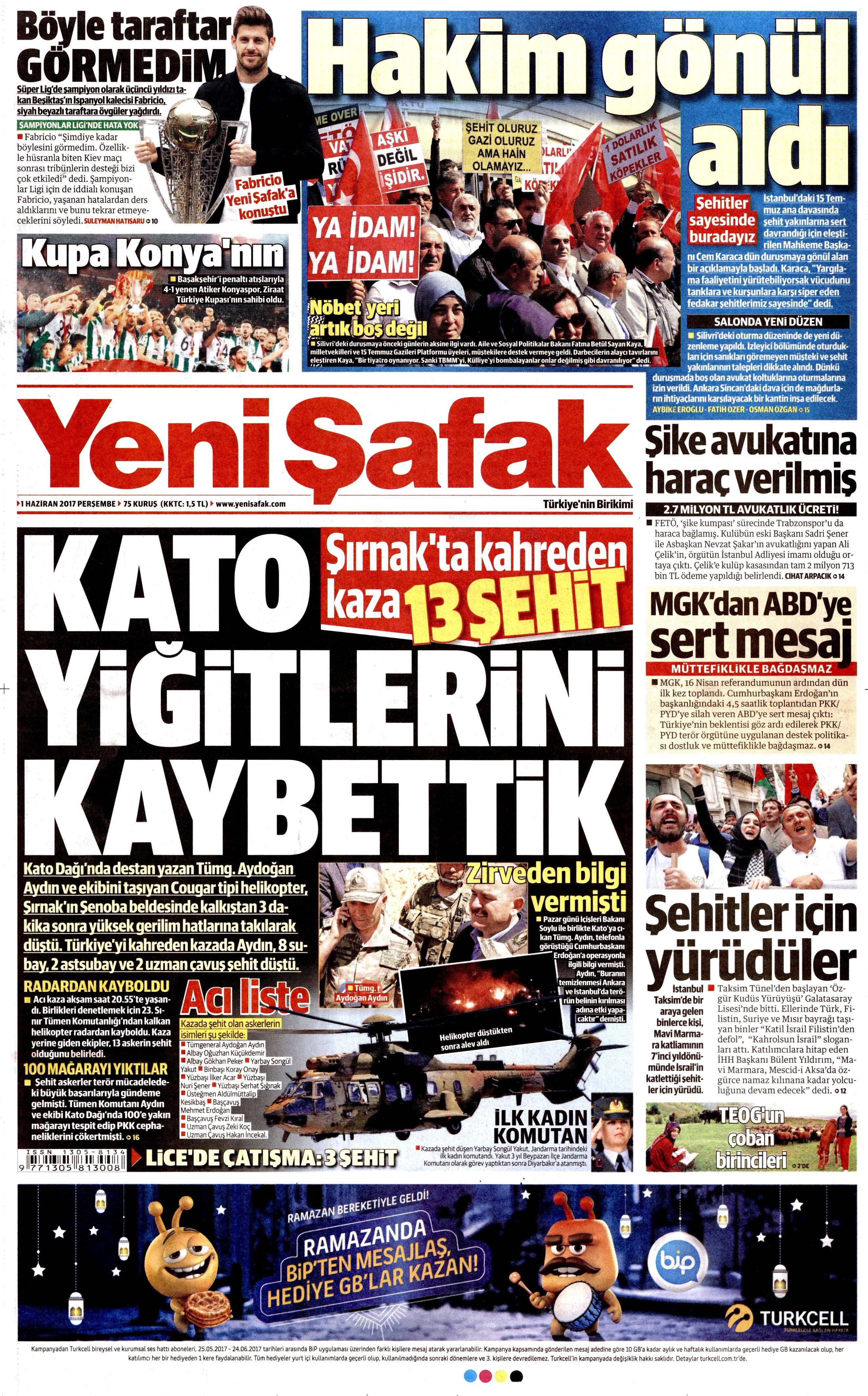 1 Haziran 2017 Perşembe gazete manşetleri - 28