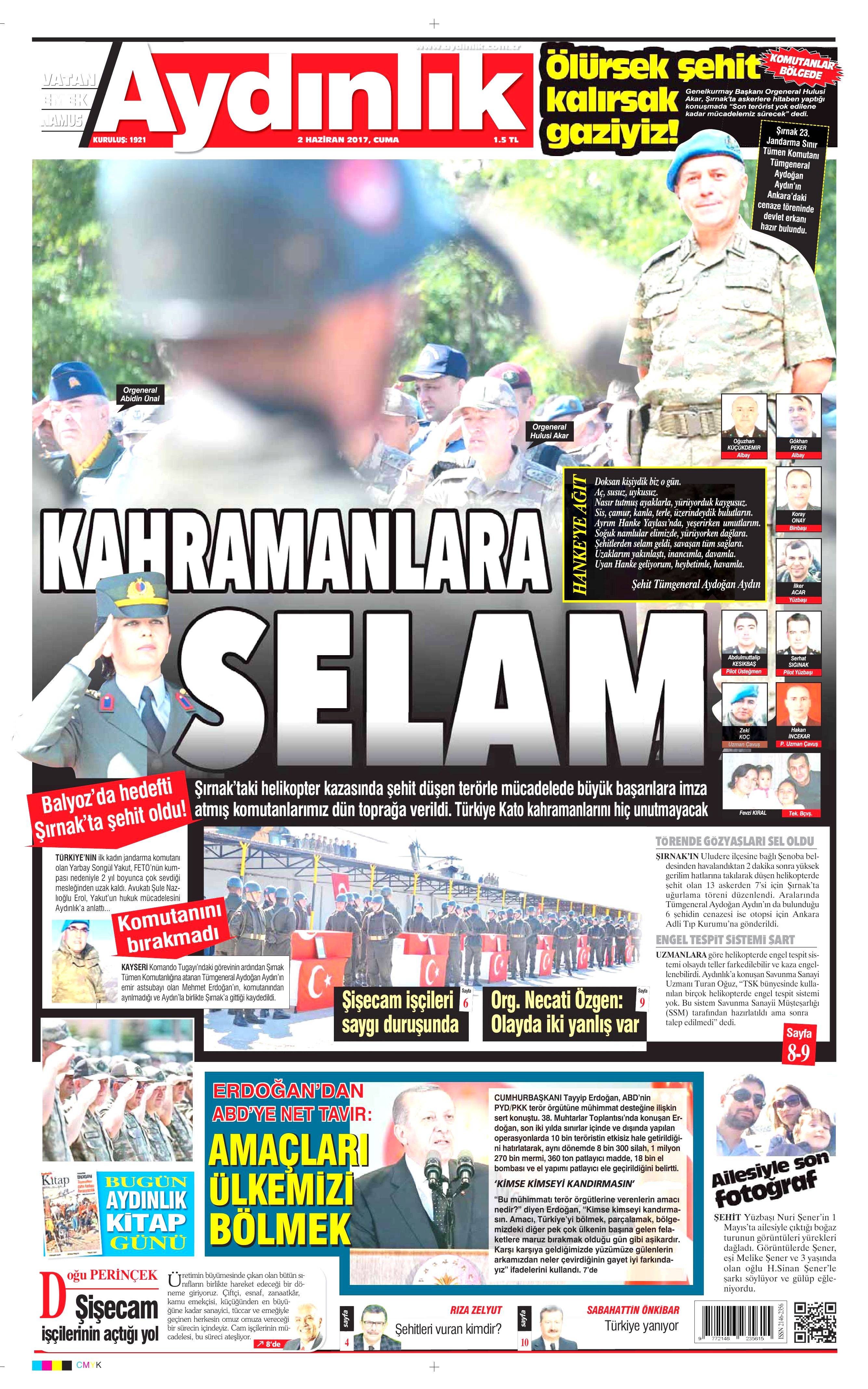 2 Haziran 2017 Cuma gazete manşetleri - 3