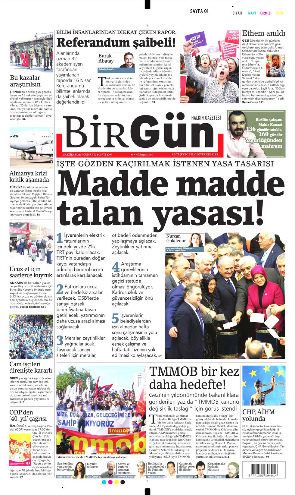 2 Haziran 2017 Cuma gazete manşetleri - 4