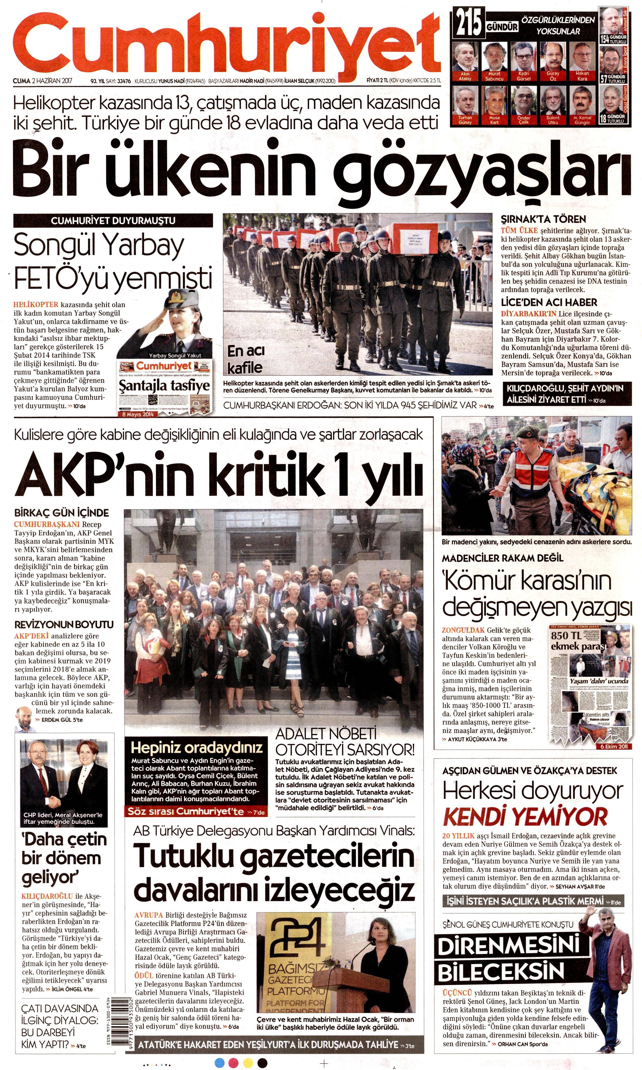 2 Haziran 2017 Cuma gazete manşetleri - 5