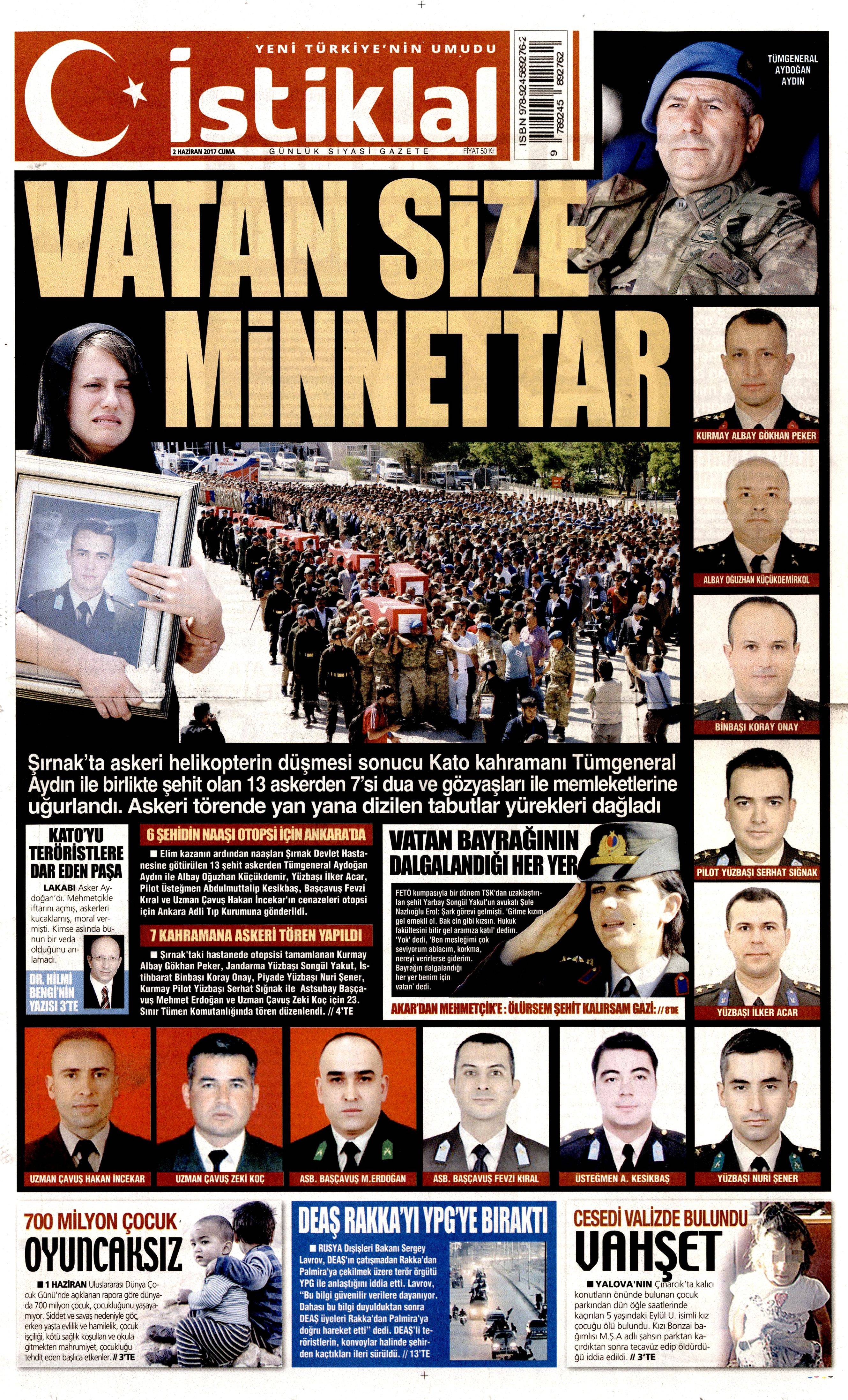 2 Haziran 2017 Cuma gazete manşetleri - 11